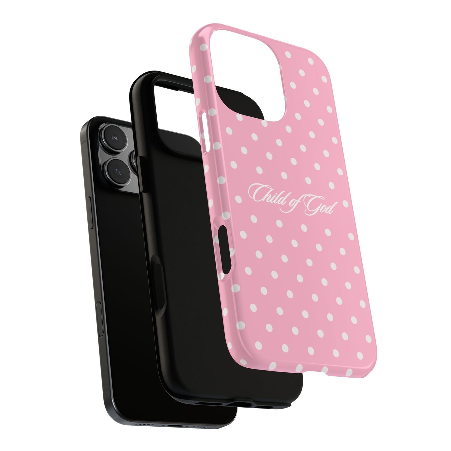Child of God Pink Polka Dot Phone Case