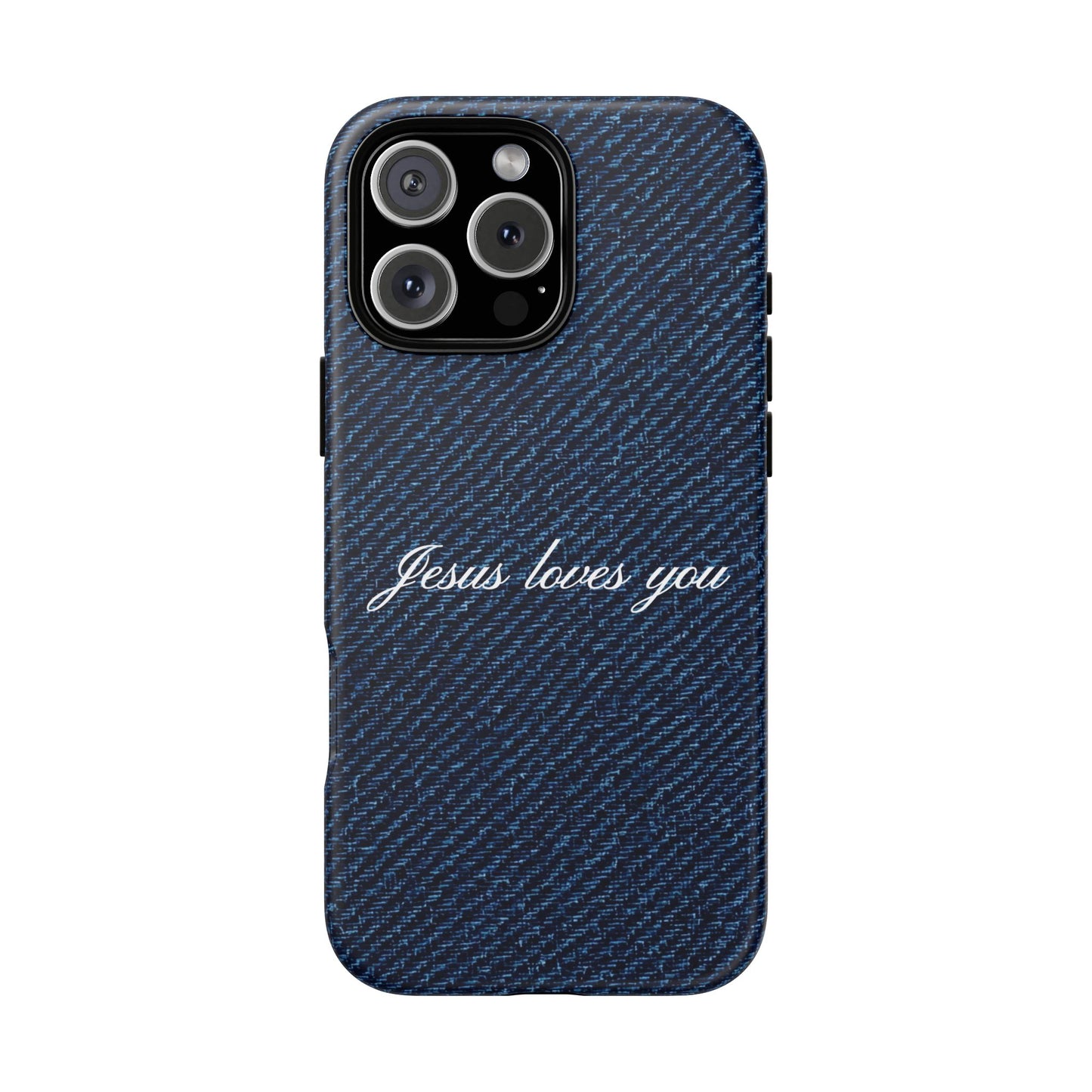 Jesus loves you Dark Denim Phone Case