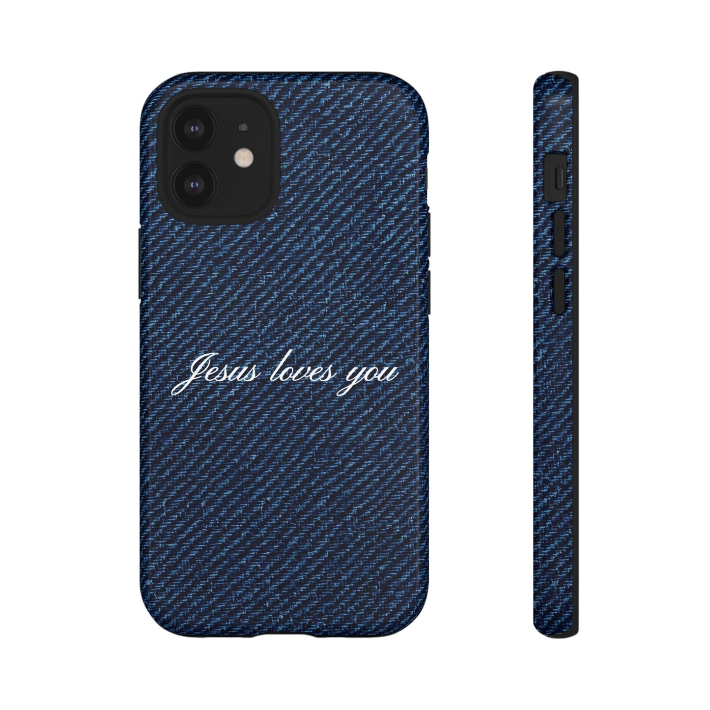 Jesus loves you Dark Denim Phone Case
