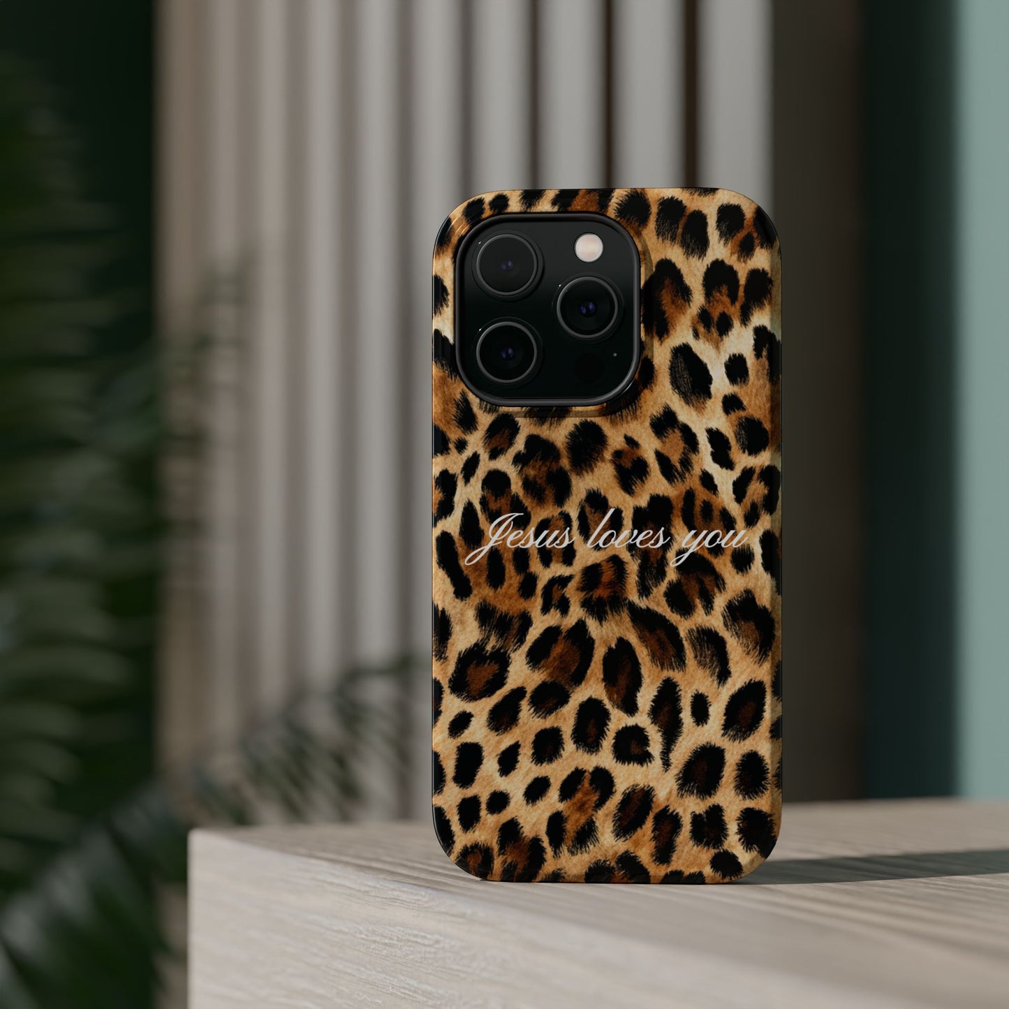 Jesus loves you Leopard Phone Case MagSafe