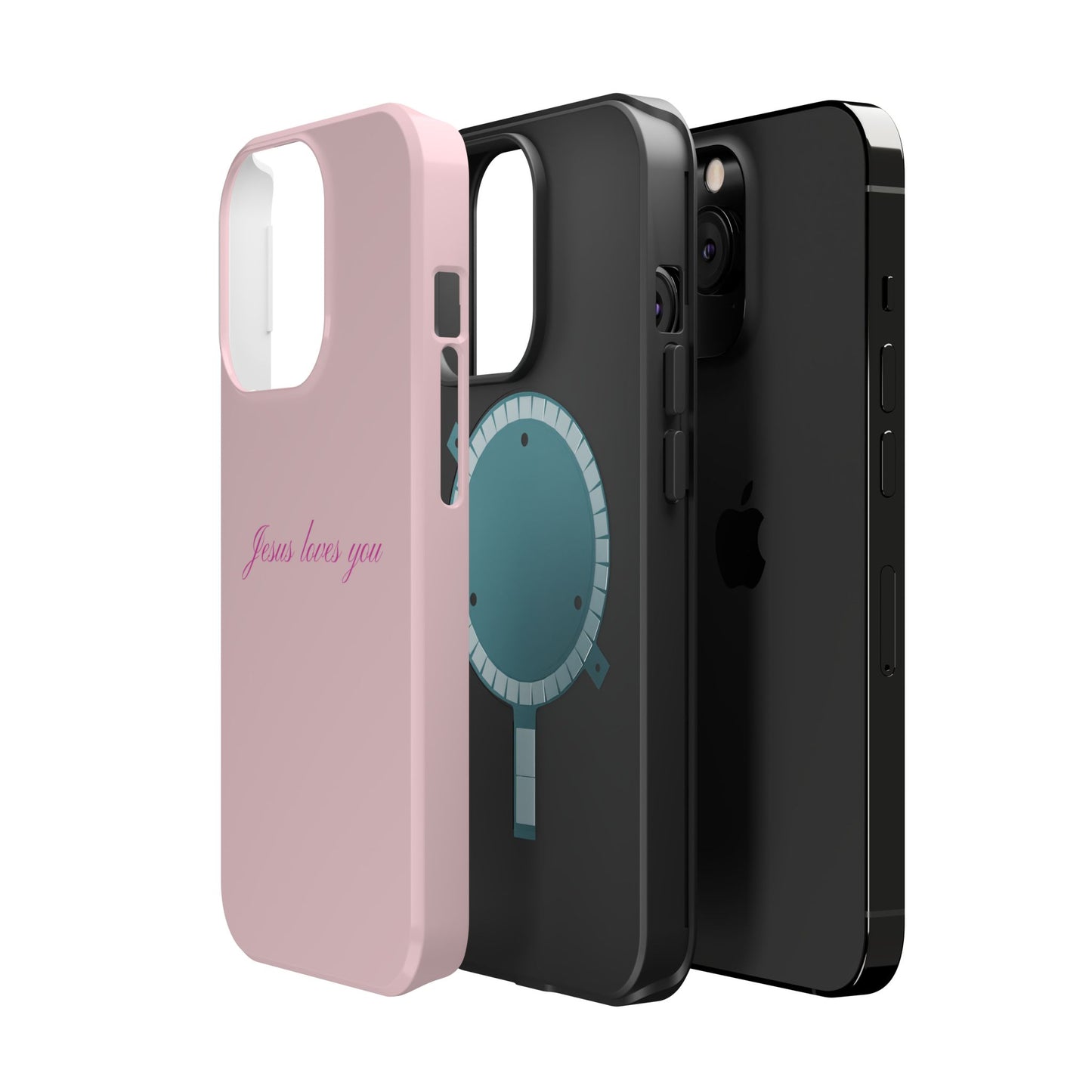 Jesus loves you Baby Pink Phone Case MagSafe