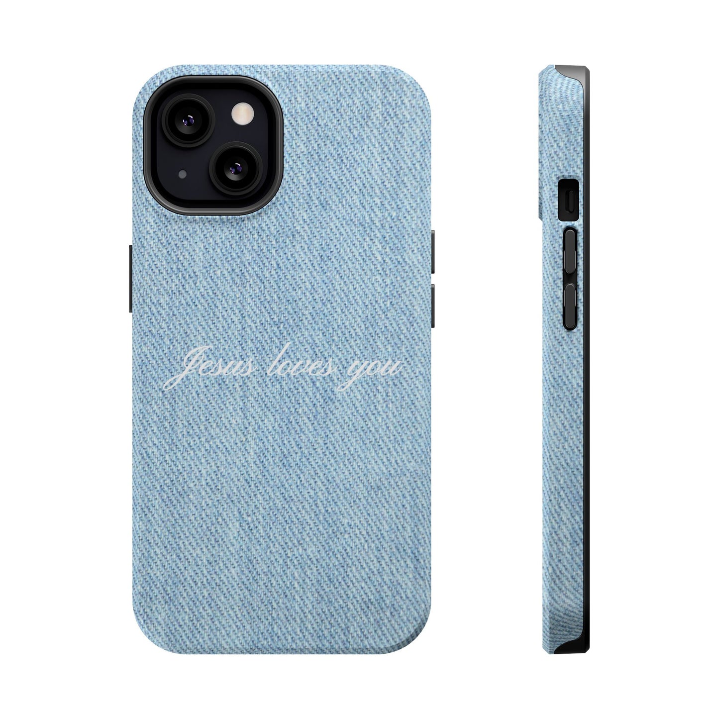 Jesus loves you Denim Phone Case MagSafe