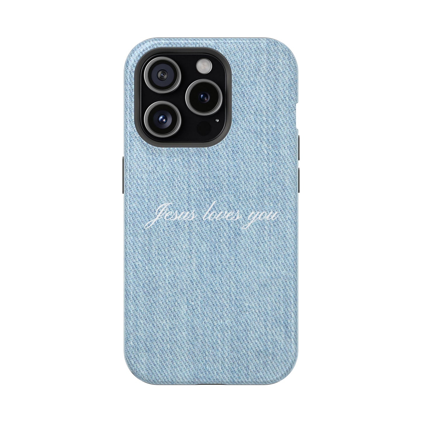 Jesus loves you Denim Phone Case MagSafe