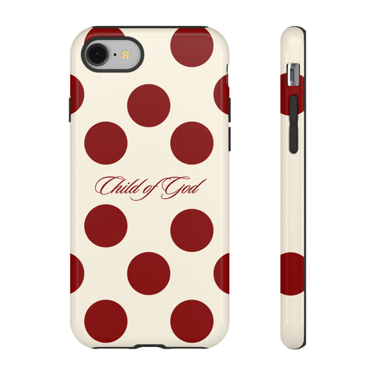 Child of God Red and Créame Phone Case
