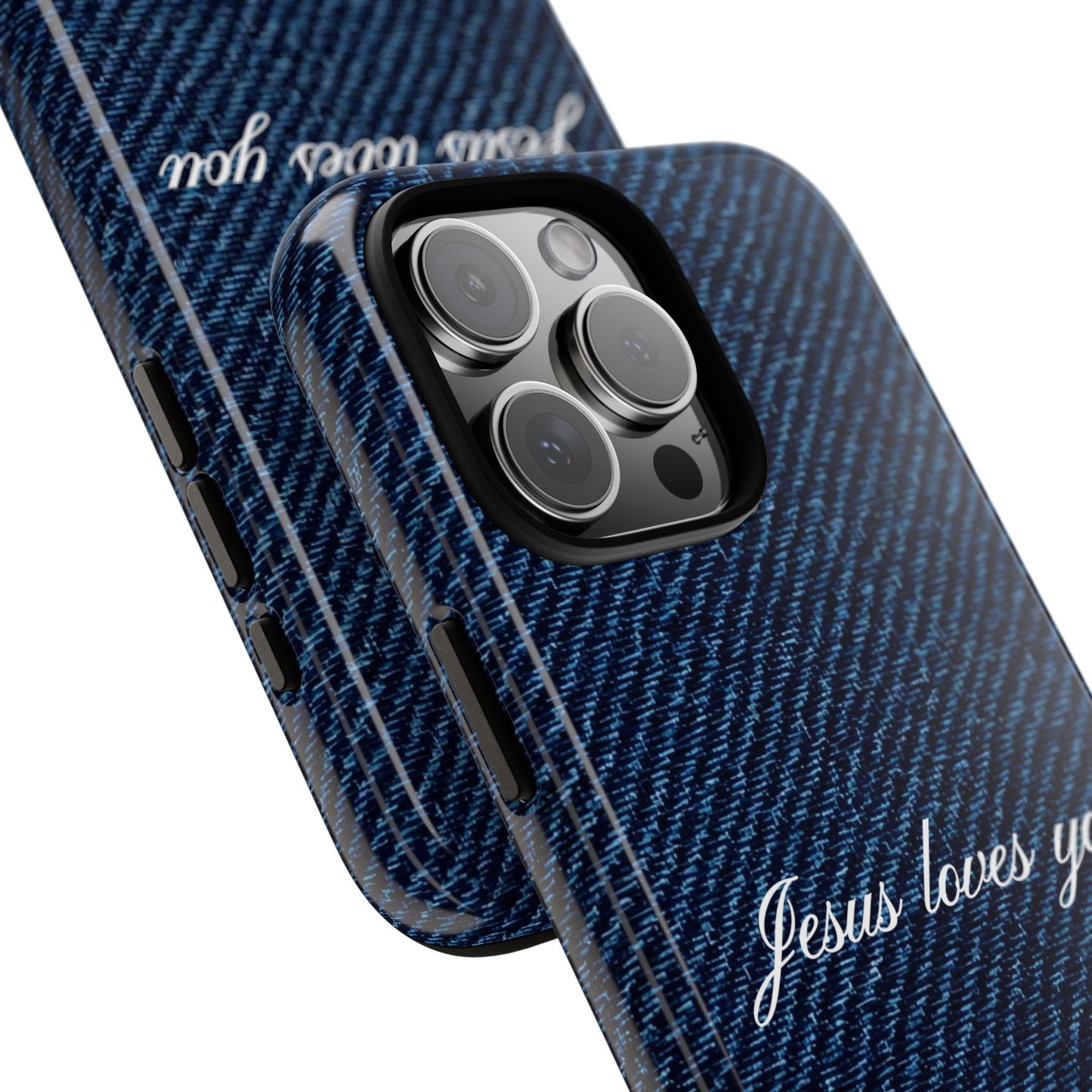 Jesus loves you Dark Denim Phone Case
