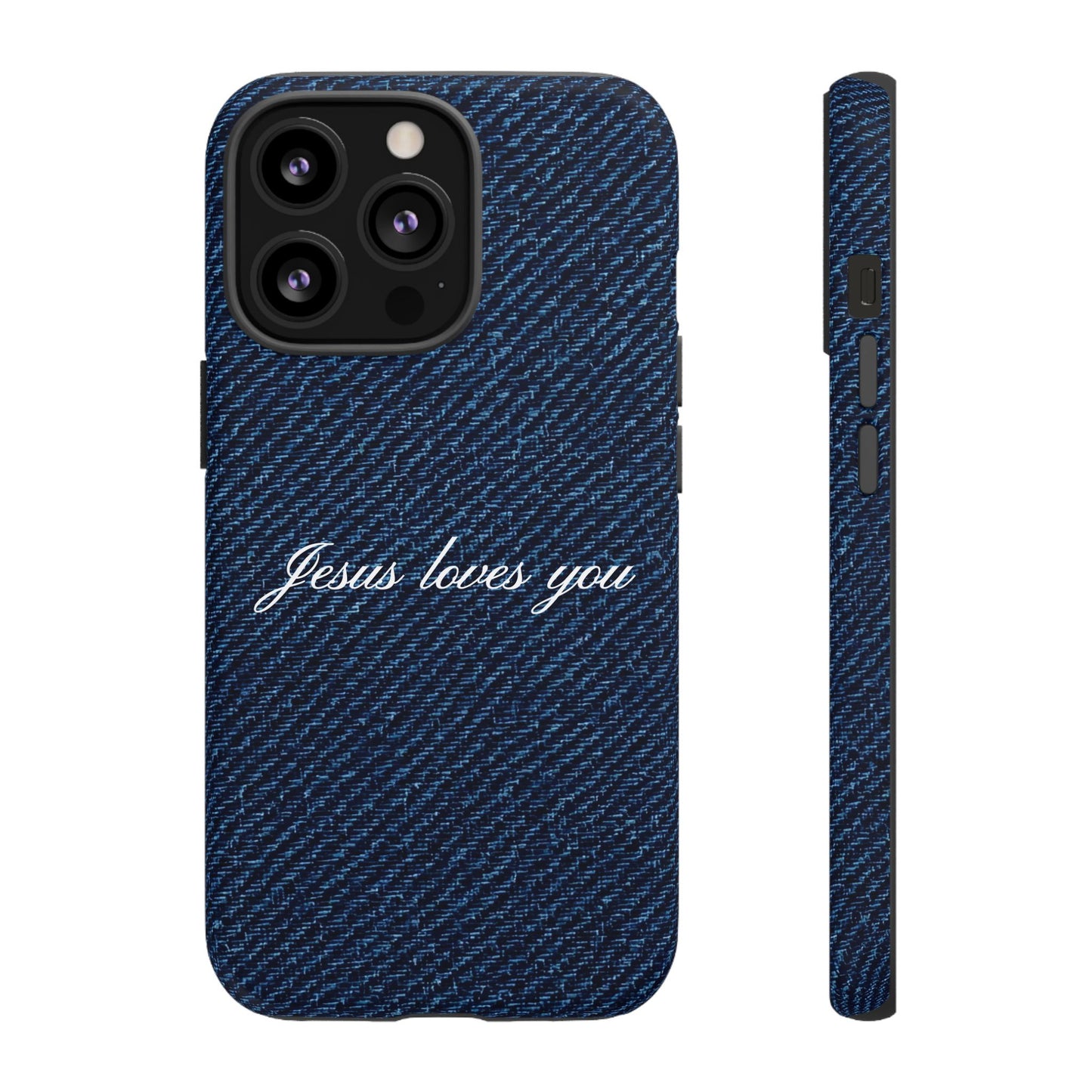Jesus loves you Dark Denim Phone Case
