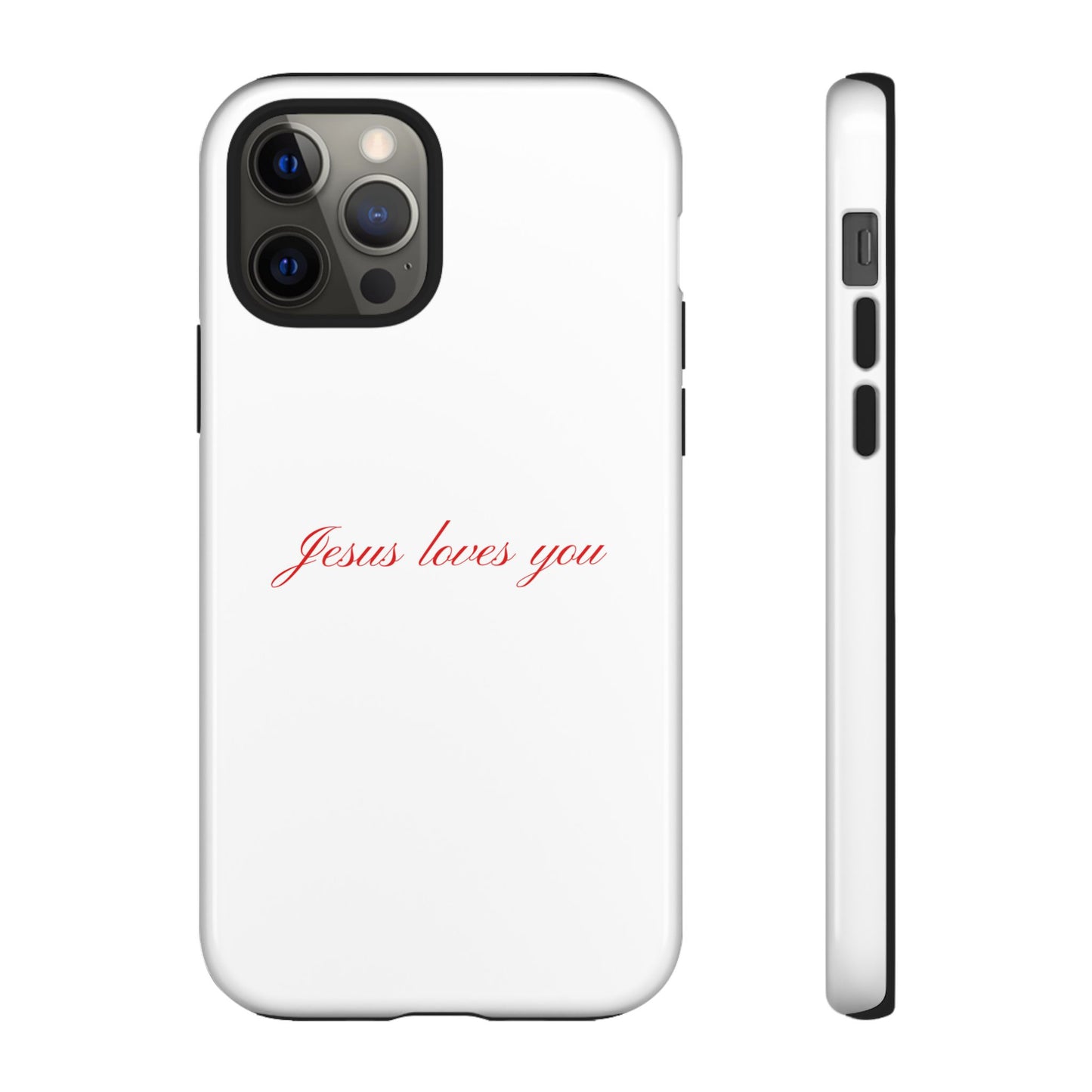 Jesus loves you White Phone Case