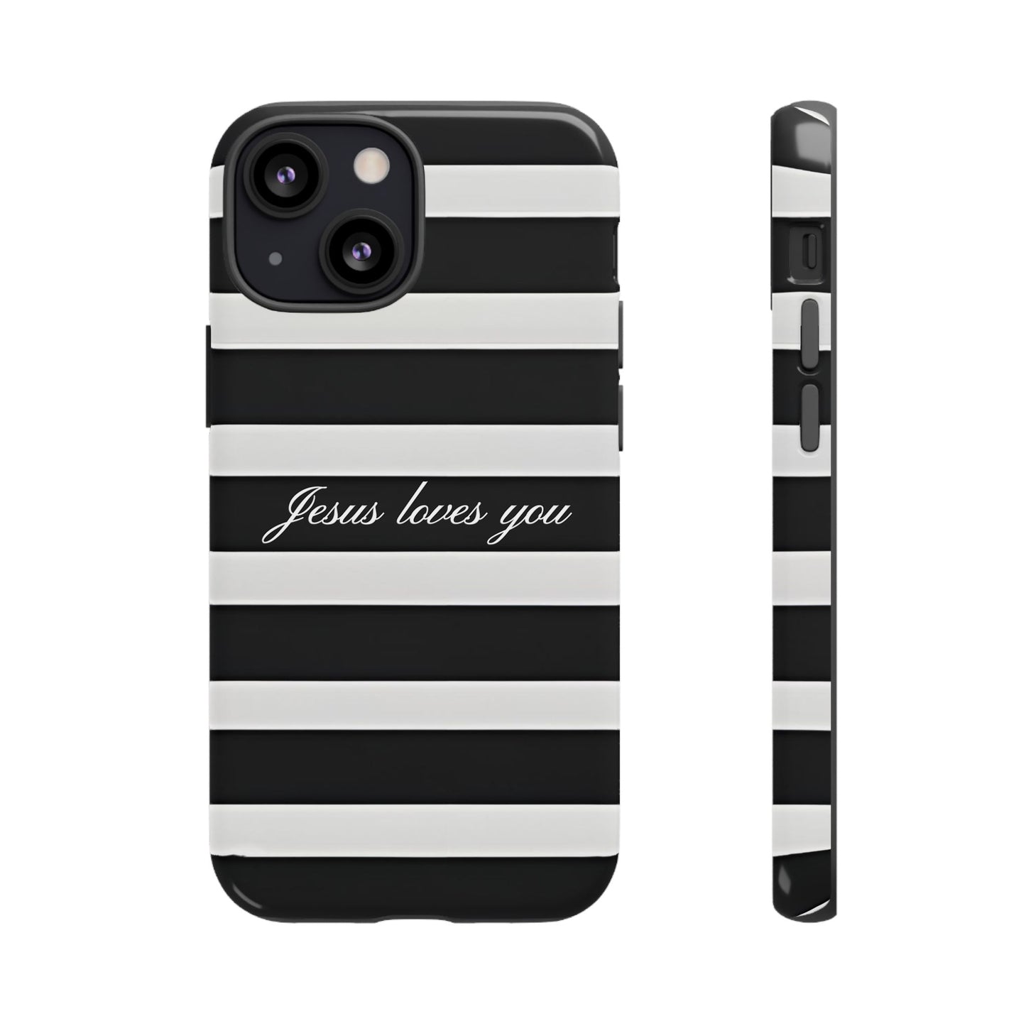 Jesus loves you Stripe Phone Case
