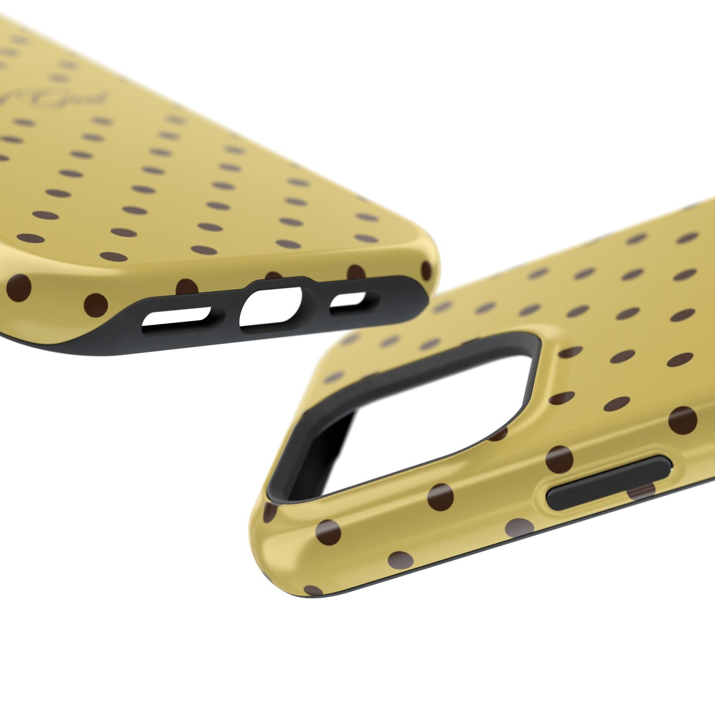 Child of God Yellow and Brown Polka Dot MagSafe Phone Case