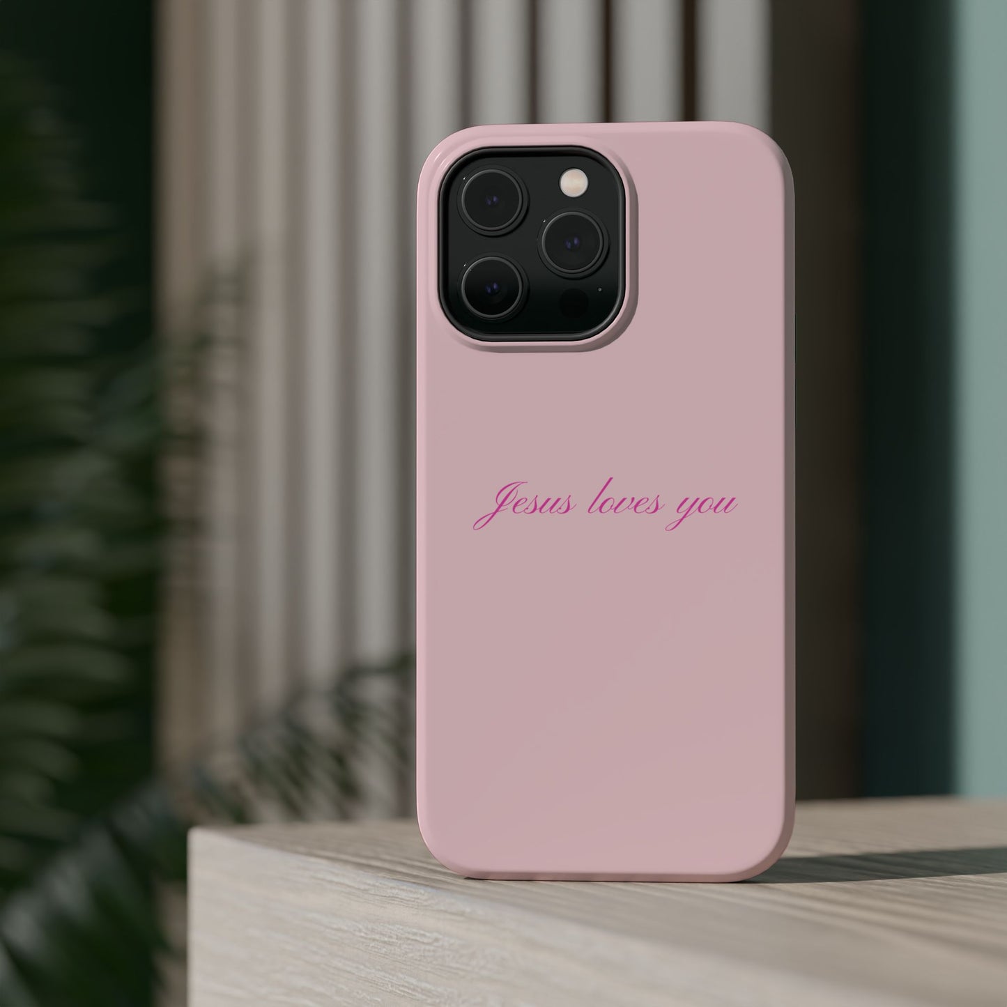 Jesus loves you Baby Pink Phone Case MagSafe