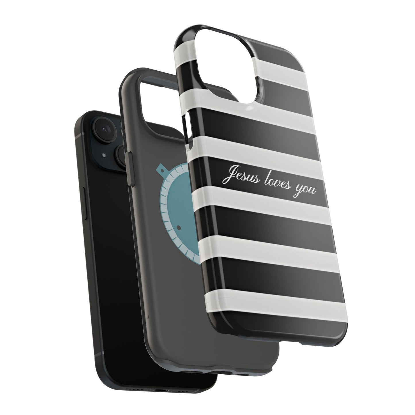Jesus loves you Striped MagSafe Phone Case