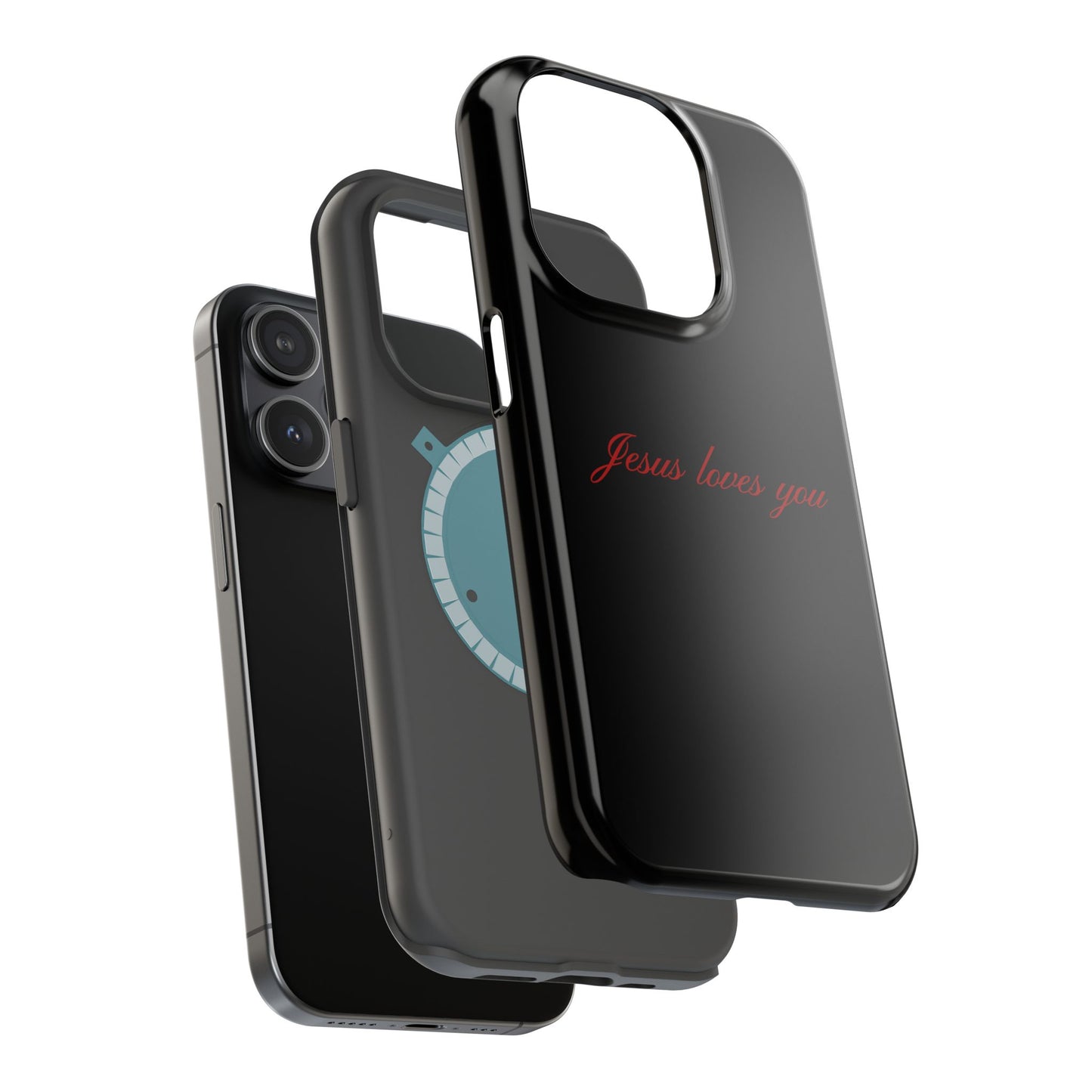 Jesus loves you Black MagSafe Phone Case