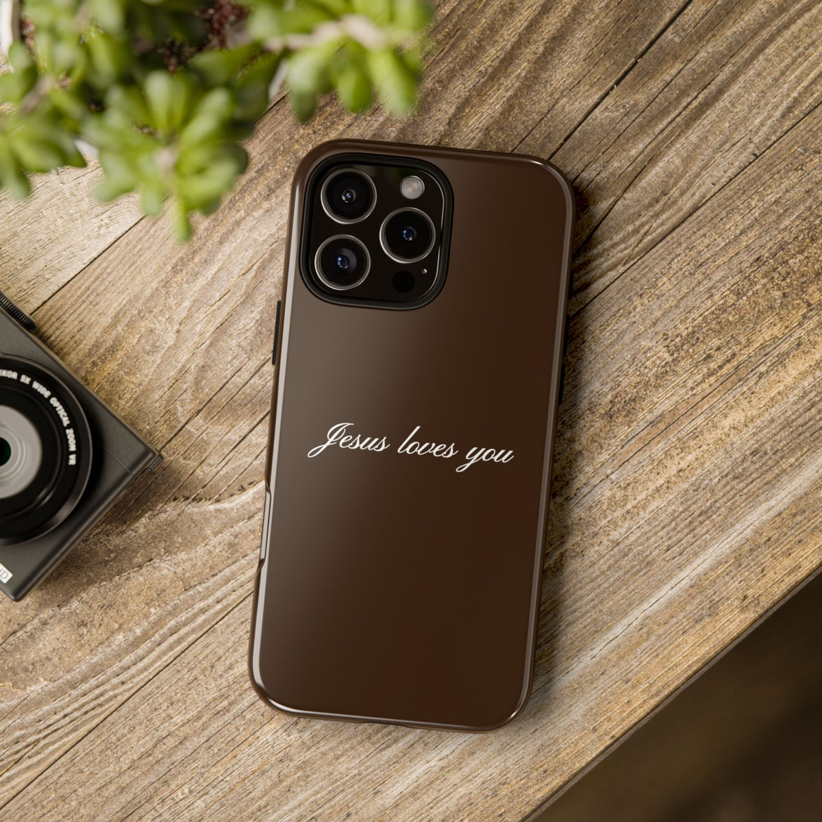 Jesus loves you Espresso Phone Case