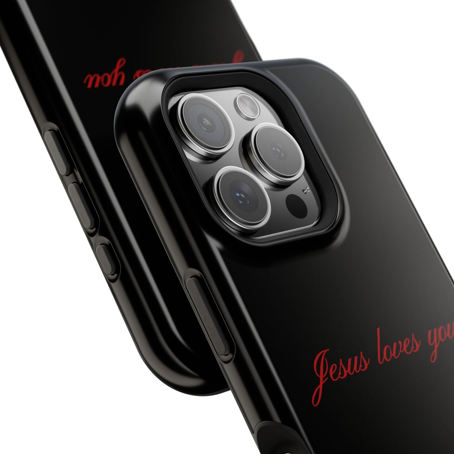 Jesus loves you Black MagSafe Phone Case