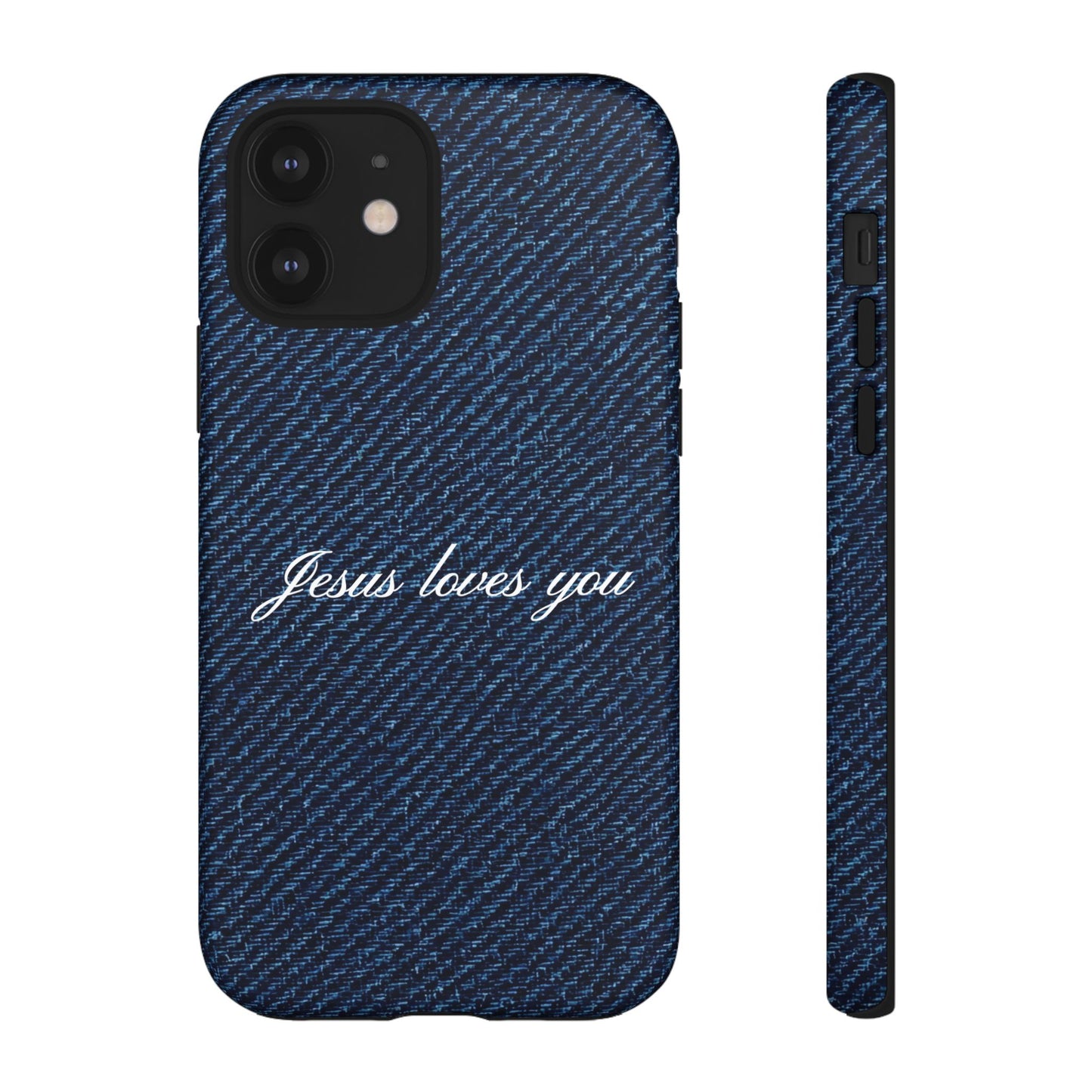 Jesus loves you Dark Denim Phone Case