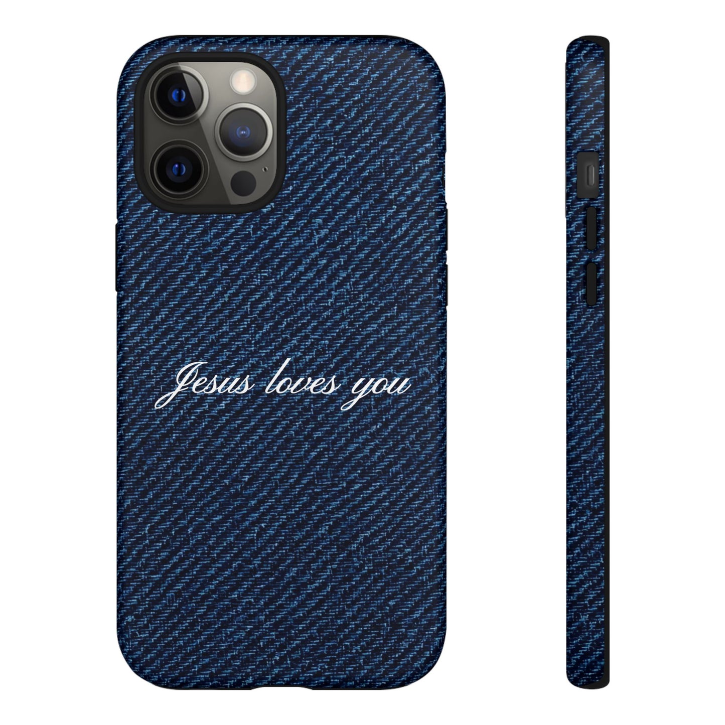 Jesus loves you Dark Denim Phone Case