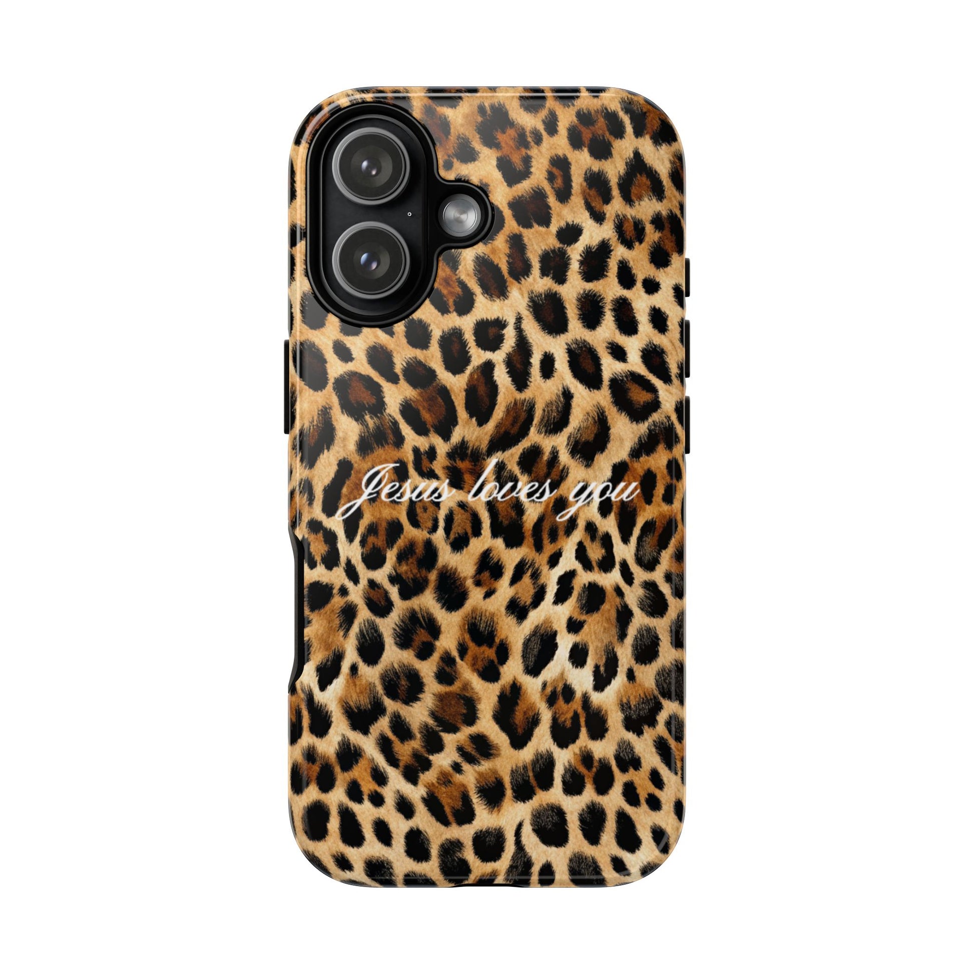 Jesus Loves You Leopard Phone Case Lait et Miel Co. Jesus Loves You Leopard Phone Case Lait et Miel Co.