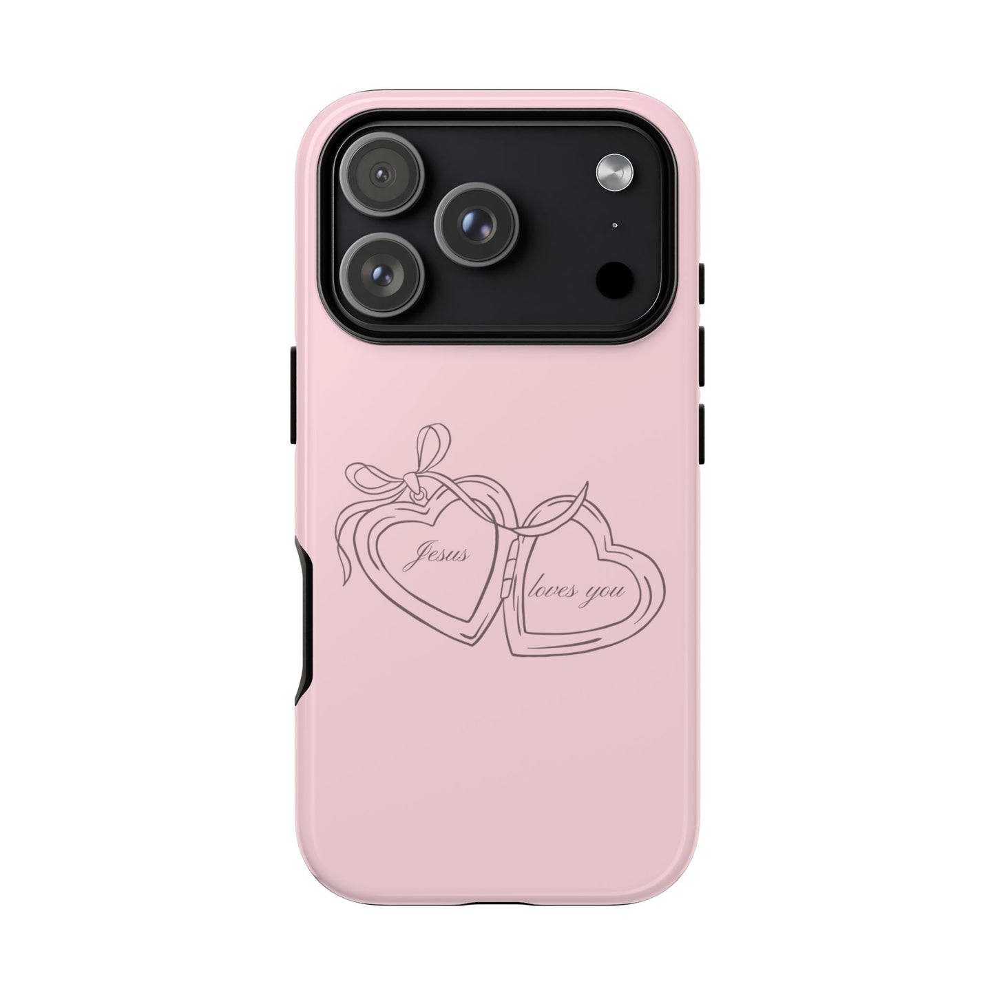 Jesus loves you Pink Locket Phone Case