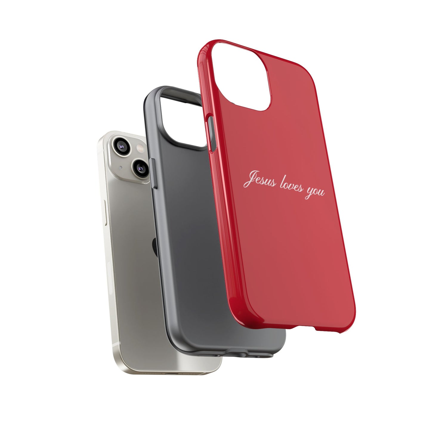 Jesus loves you Red Phone Case