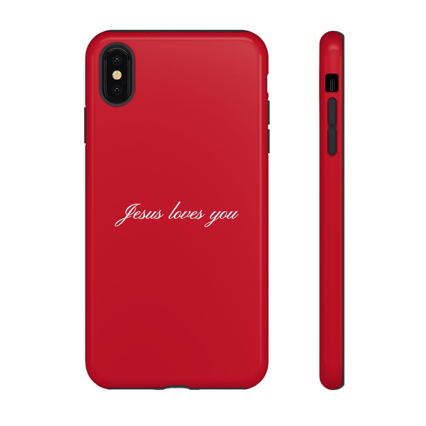 Jesus loves you Red Phone Case