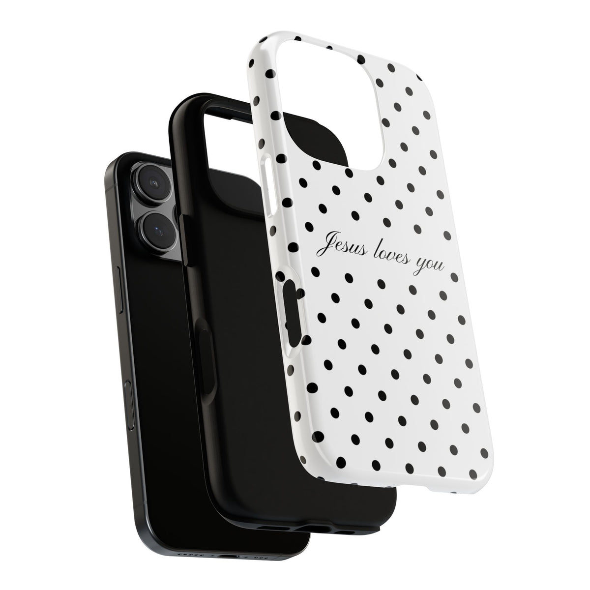 Jesus loves you Polka Dot Phone Case