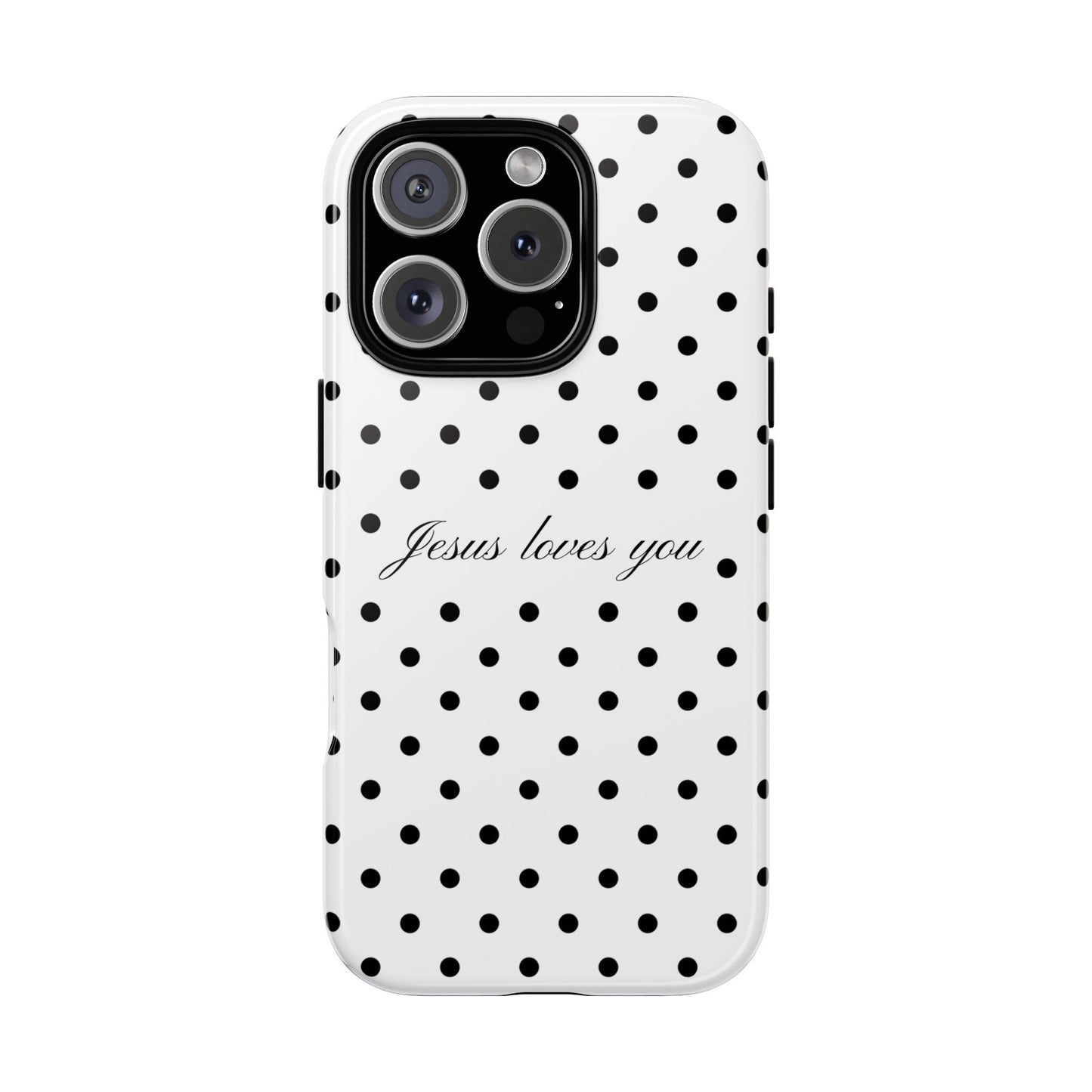 Jesus loves you Polka Dot Phone Case