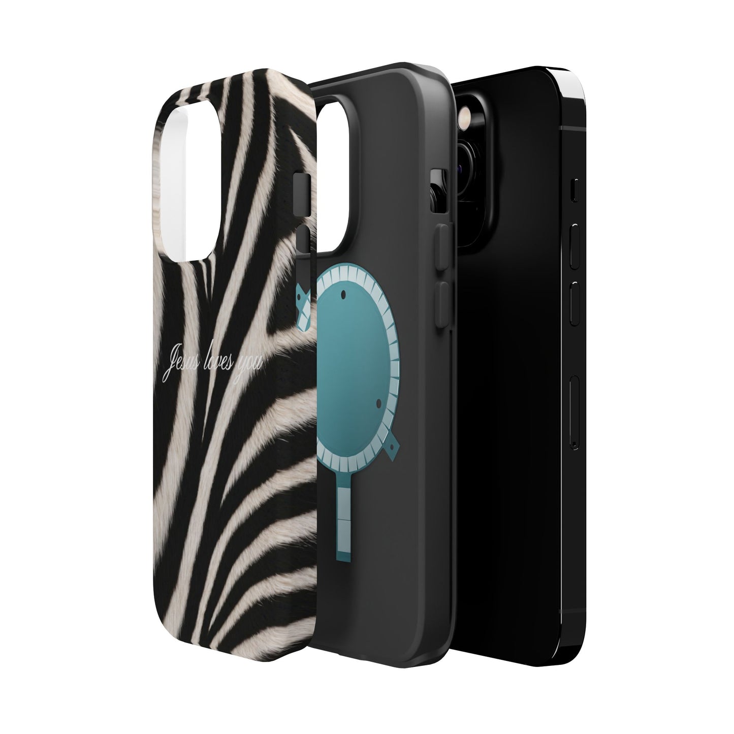 Jesus loves you Zebra MagSafe Phone Case