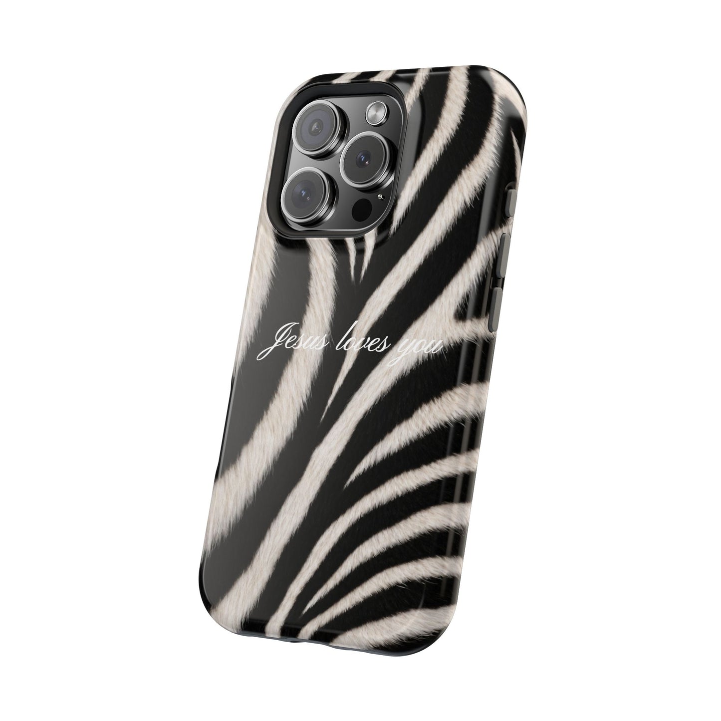 Jesus loves you Zebra MagSafe Phone Case