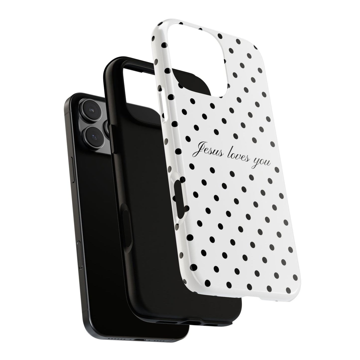 Jesus loves you Polka Dot Phone Case