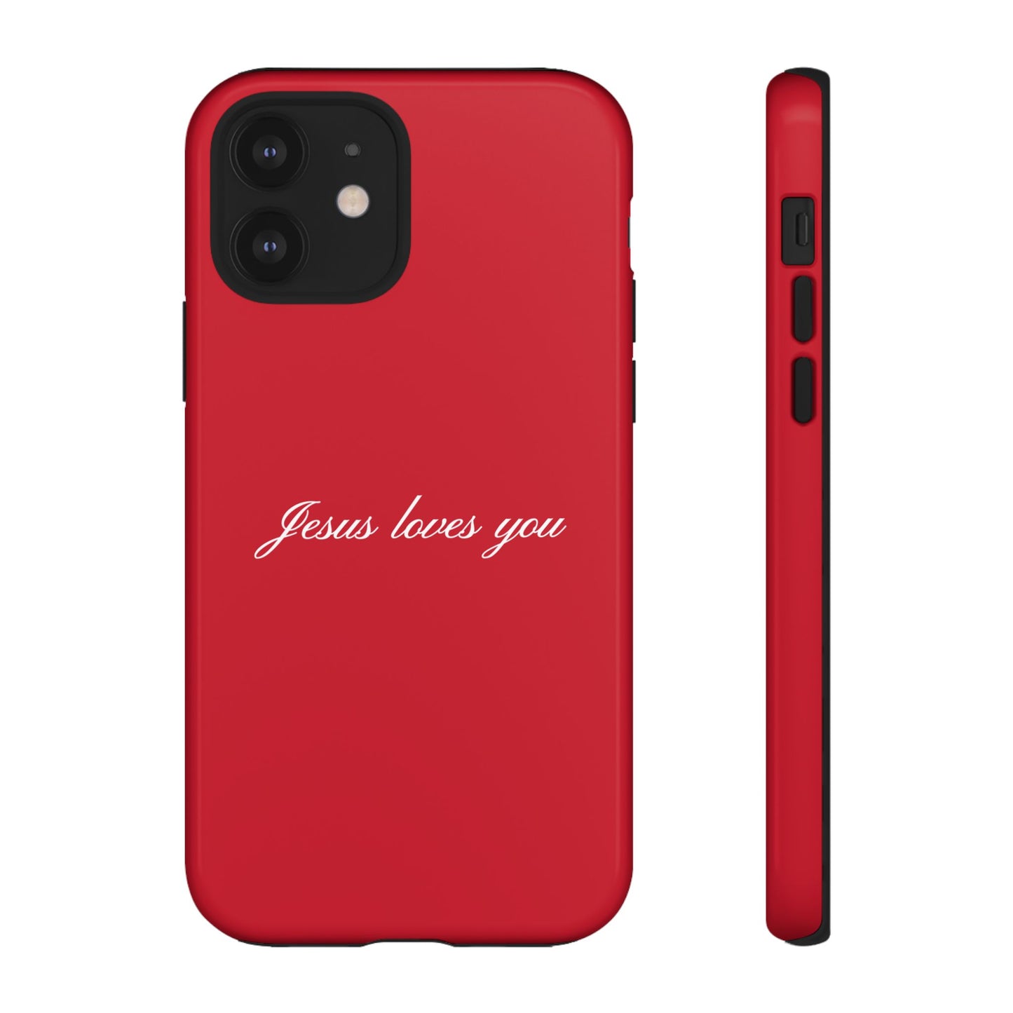 Jesus loves you Red Phone Case