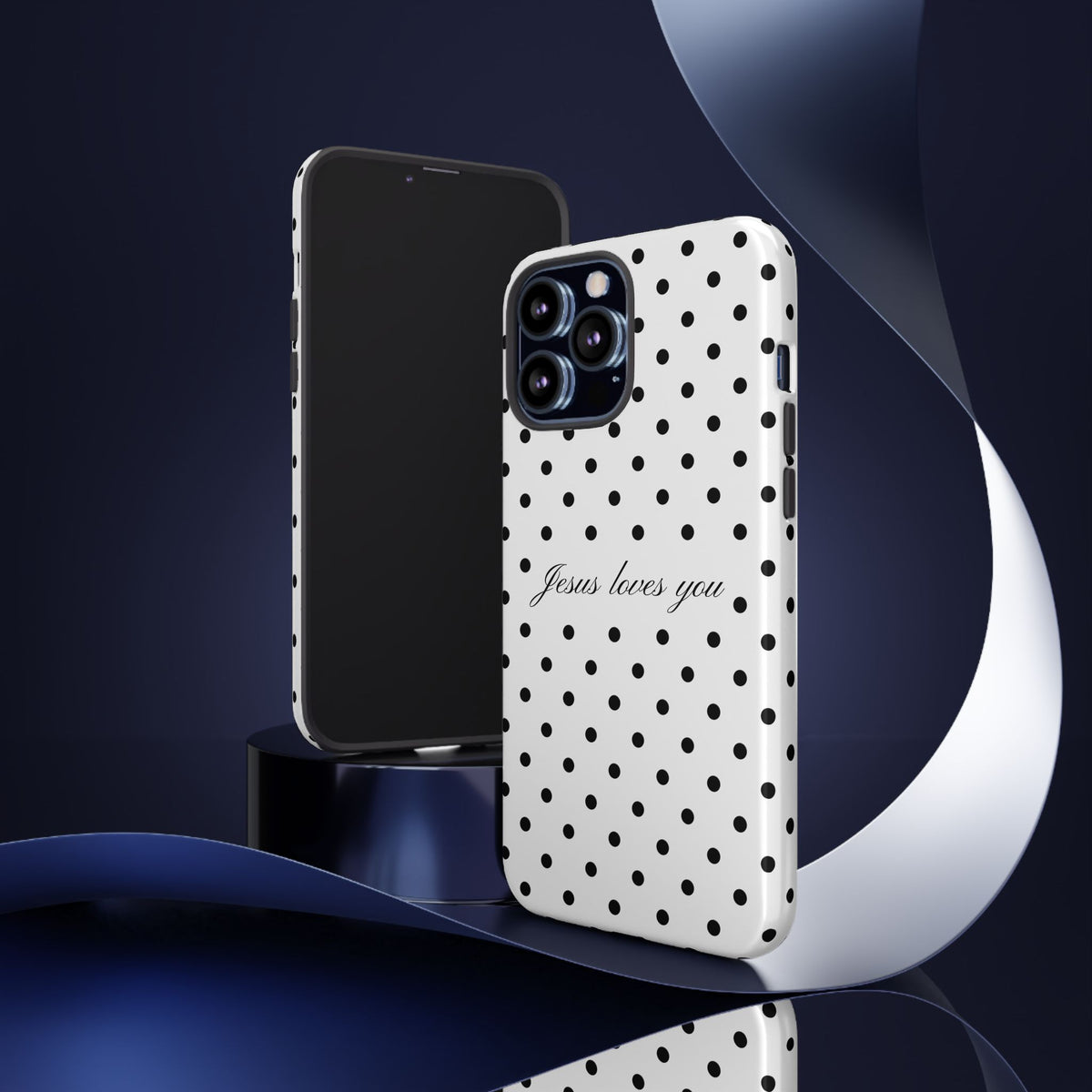 Jesus loves you Polka Dot Phone Case
