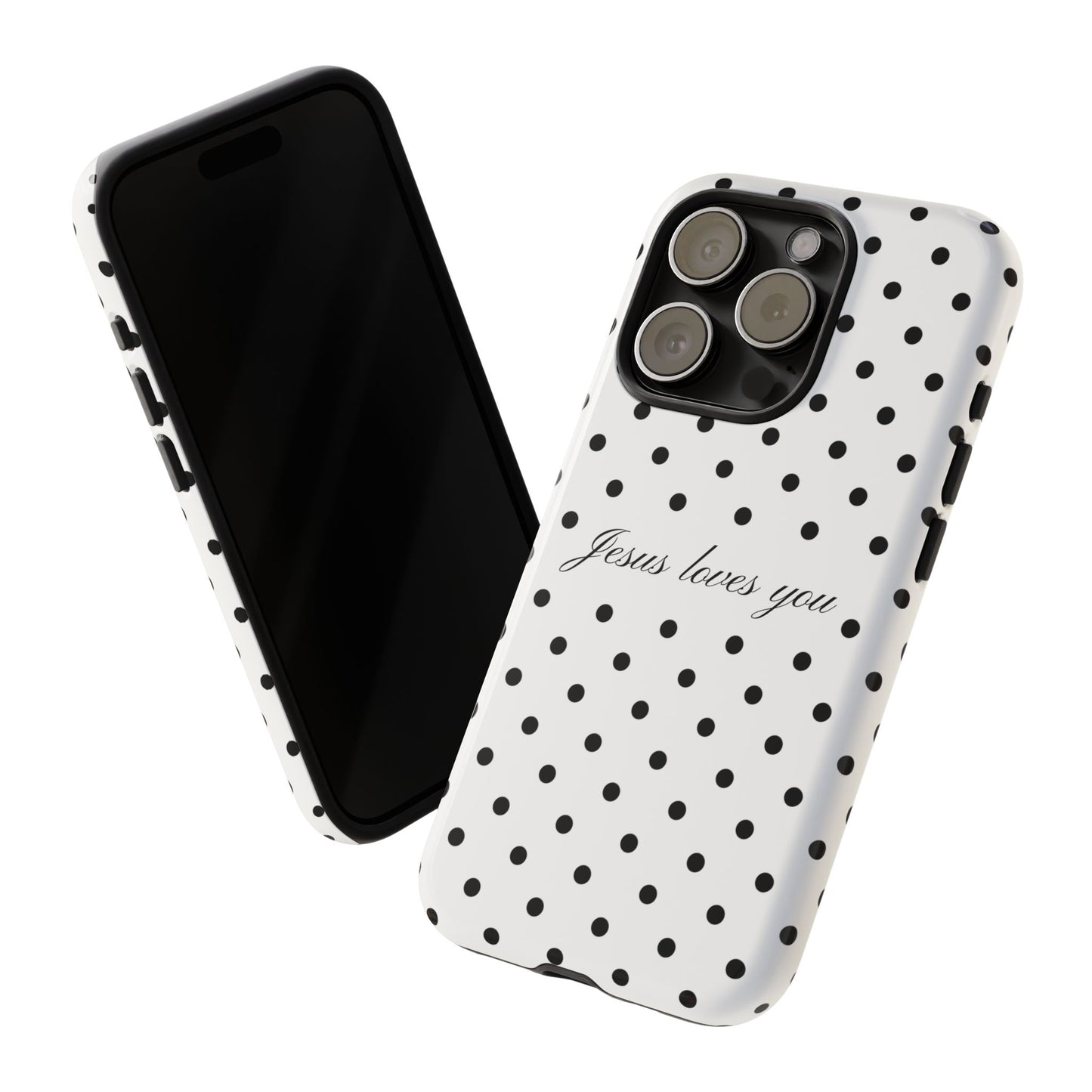 Jesus loves you Polka Dot Phone Case