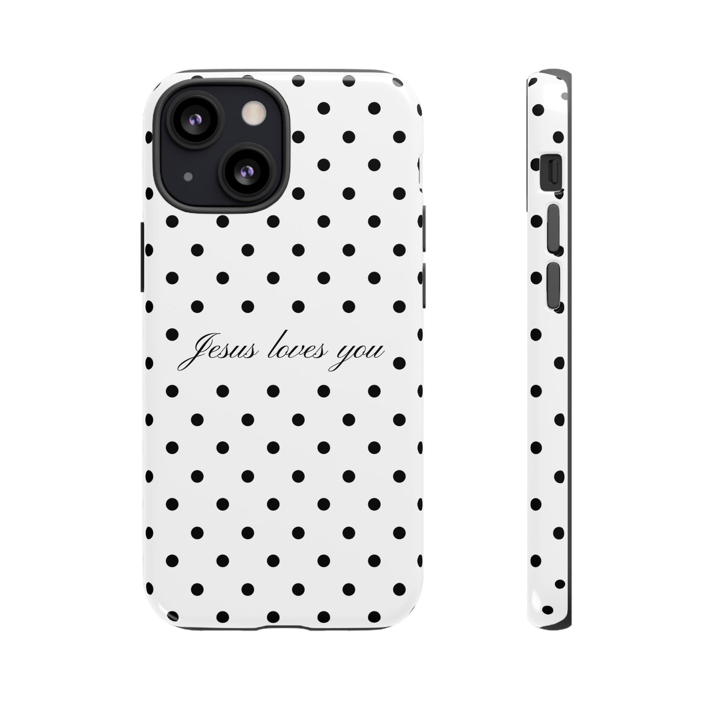 Jesus loves you Polka Dot Phone Case