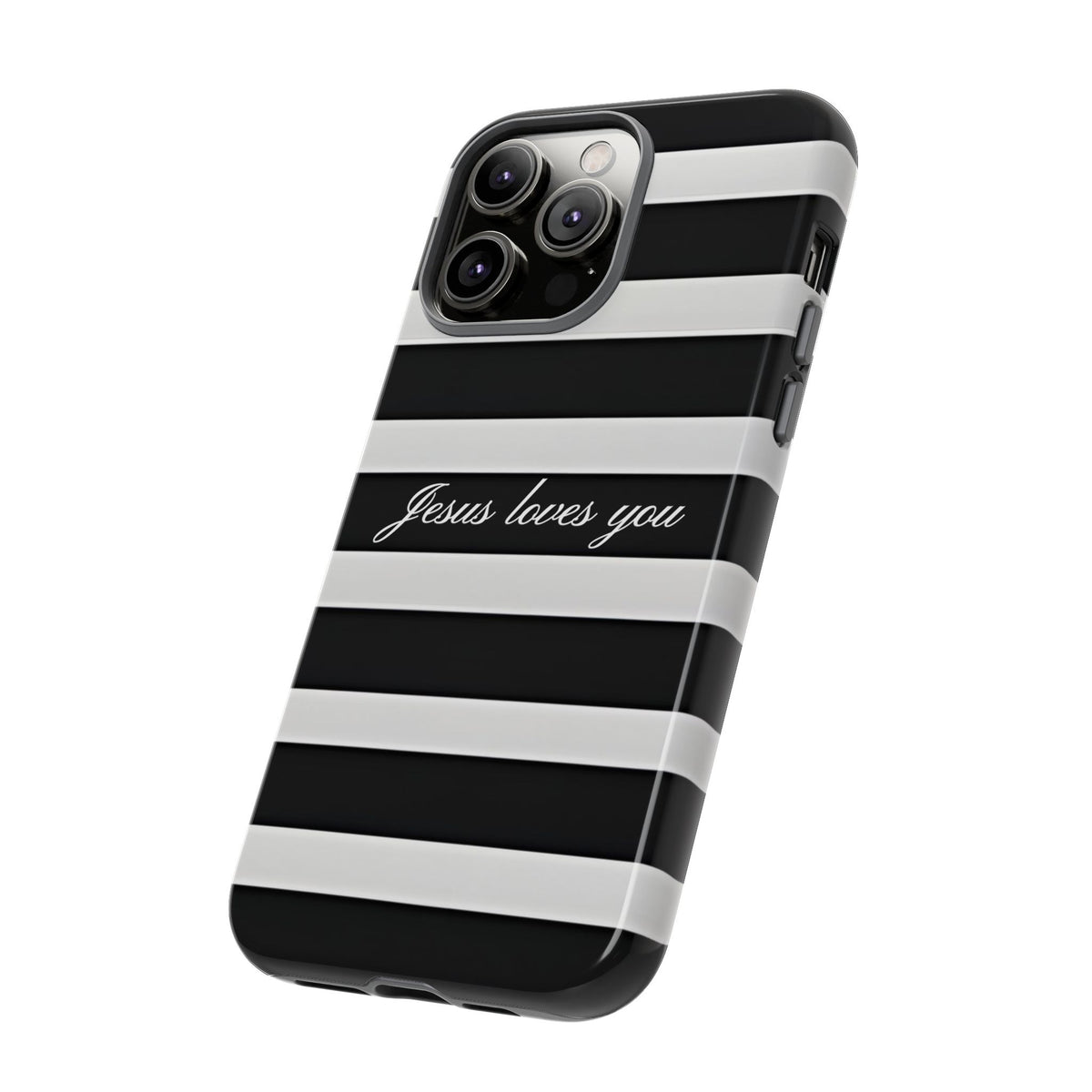 Jesus loves you Stripe Phone Case