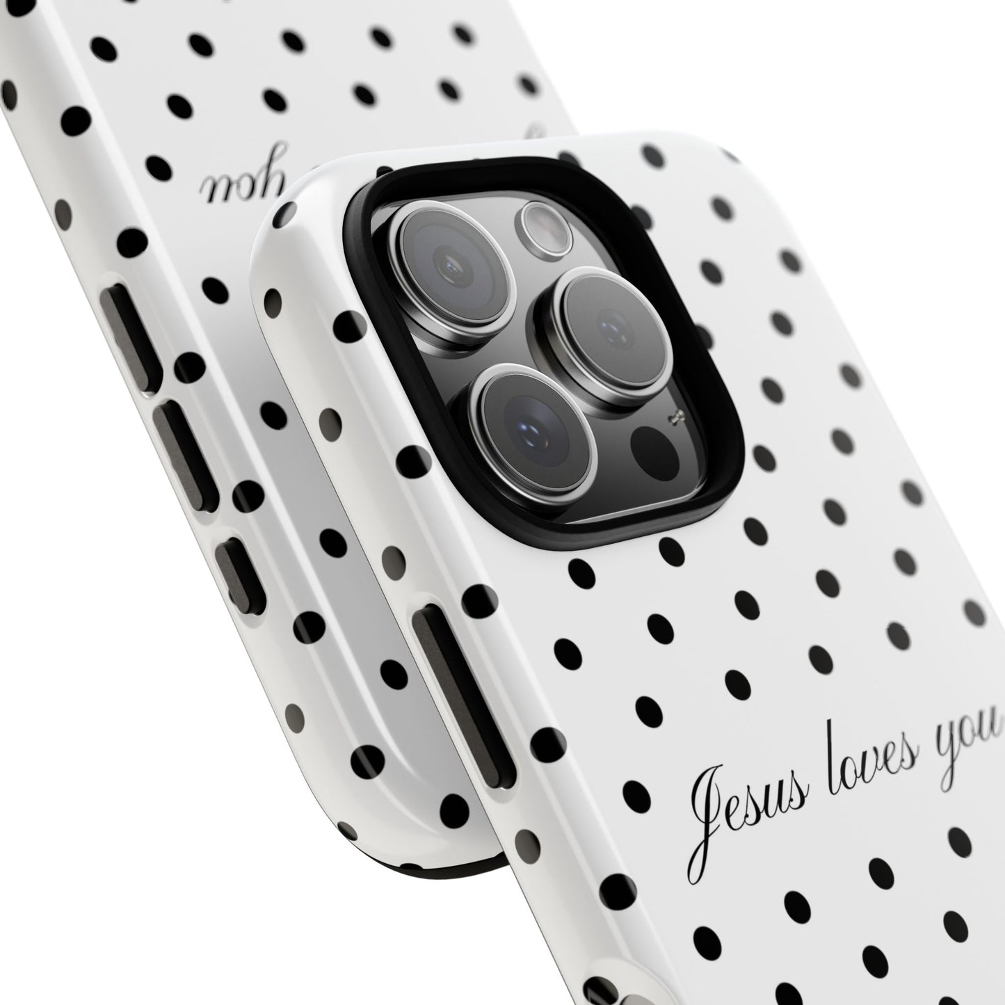 Jesus loves you Polka Dot Phone Case
