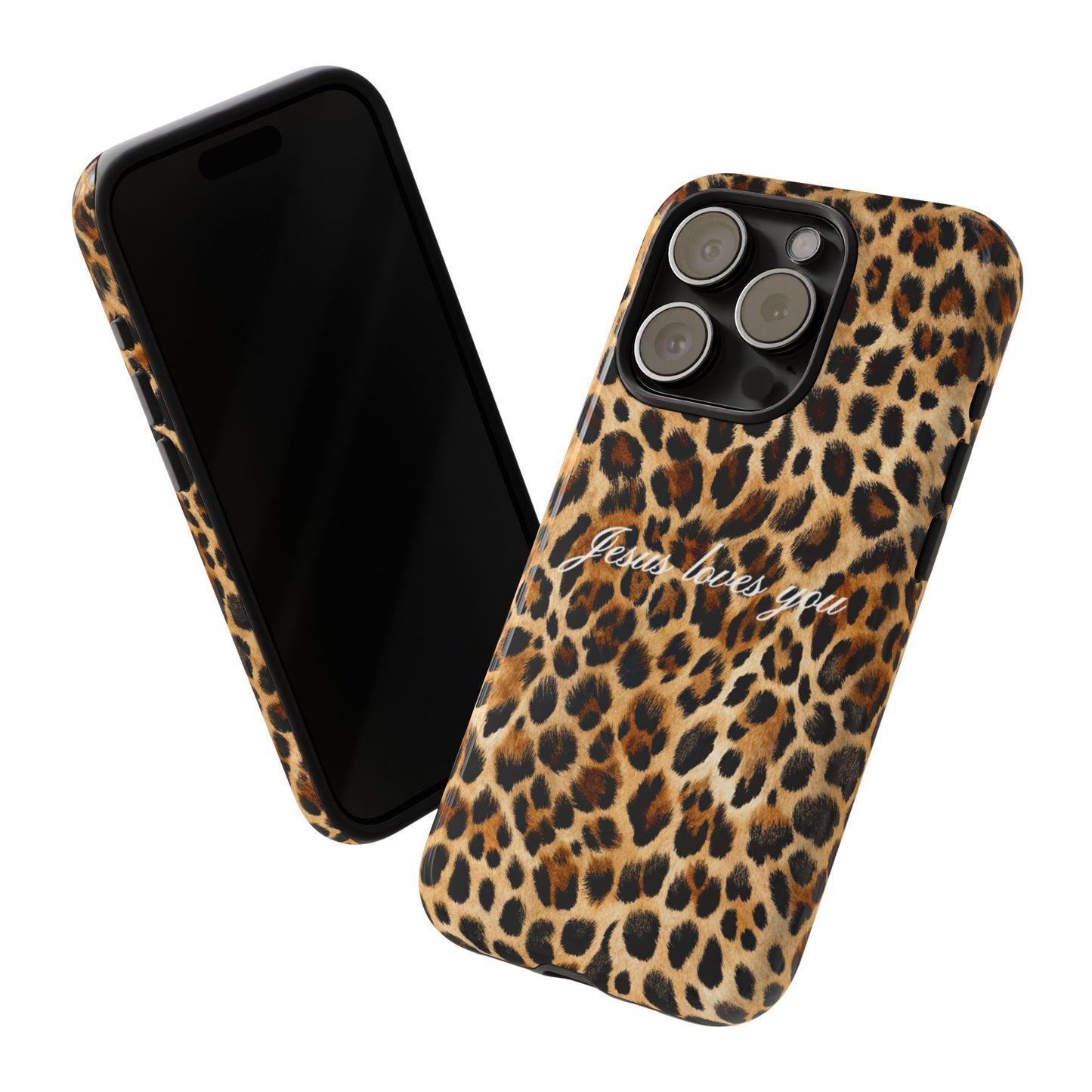 Jesus Loves You Leopard Phone Case