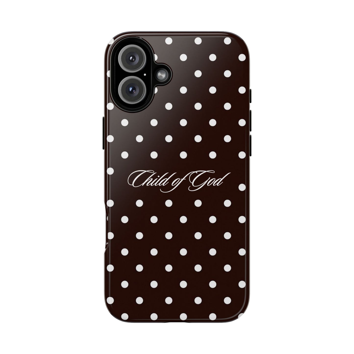 Child of God Espresso Polka Dot Phone Case