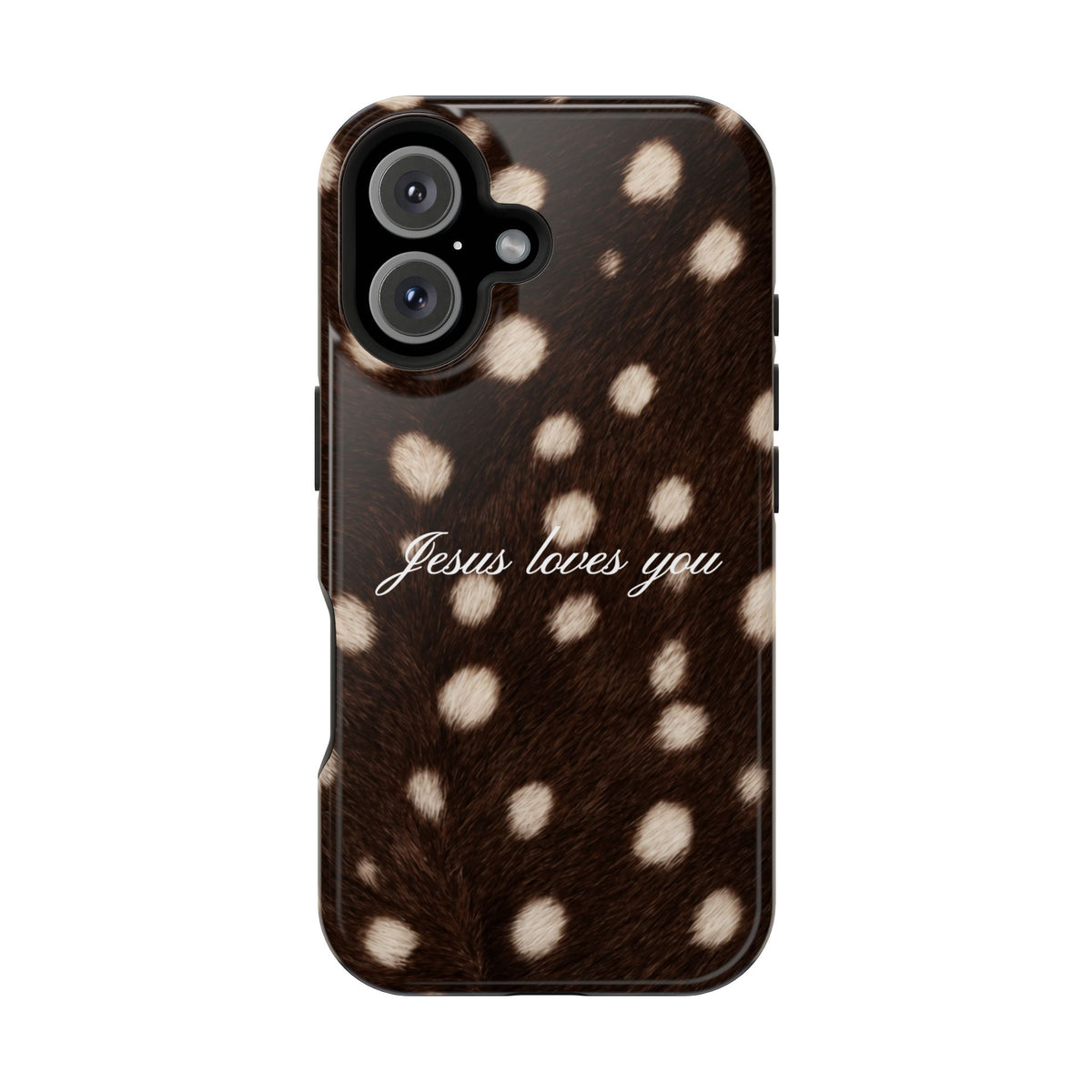 Jesus loves you Dark Fawn MagSafe Phone Case