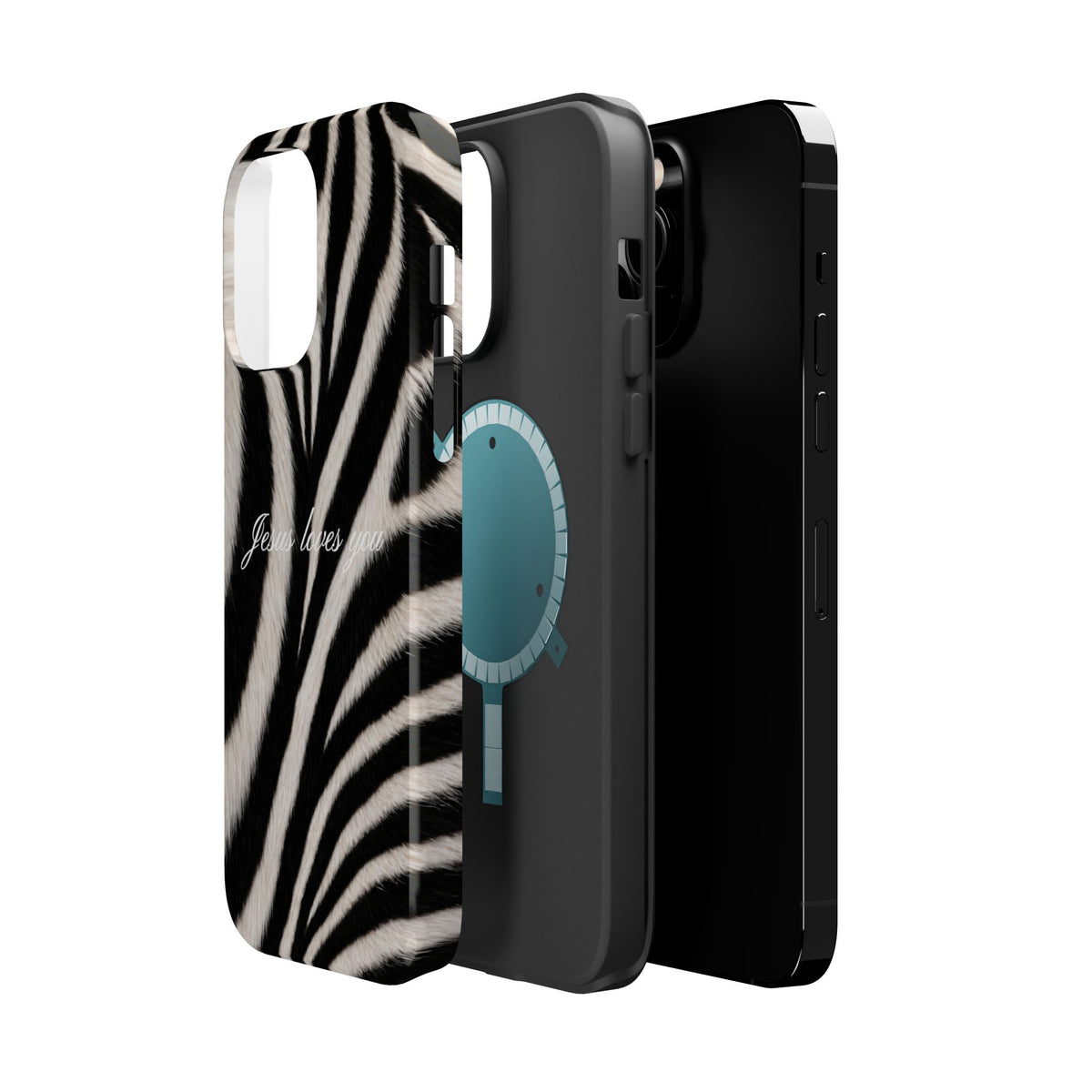 Jesus loves you Zebra MagSafe Phone Case