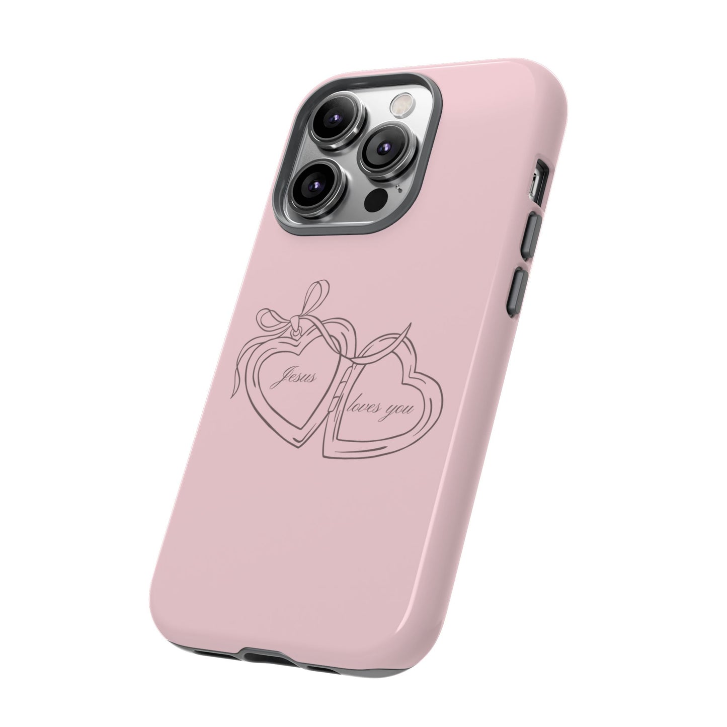 Jesus loves you Pink Locket Phone Case