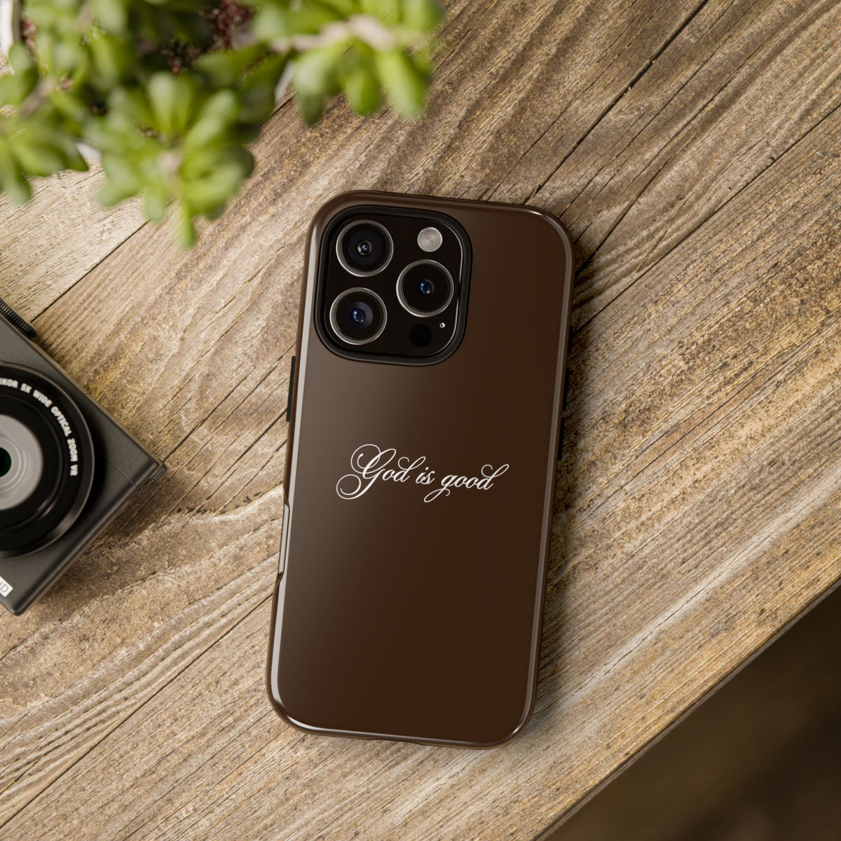 God is Good Espresso Phone Case