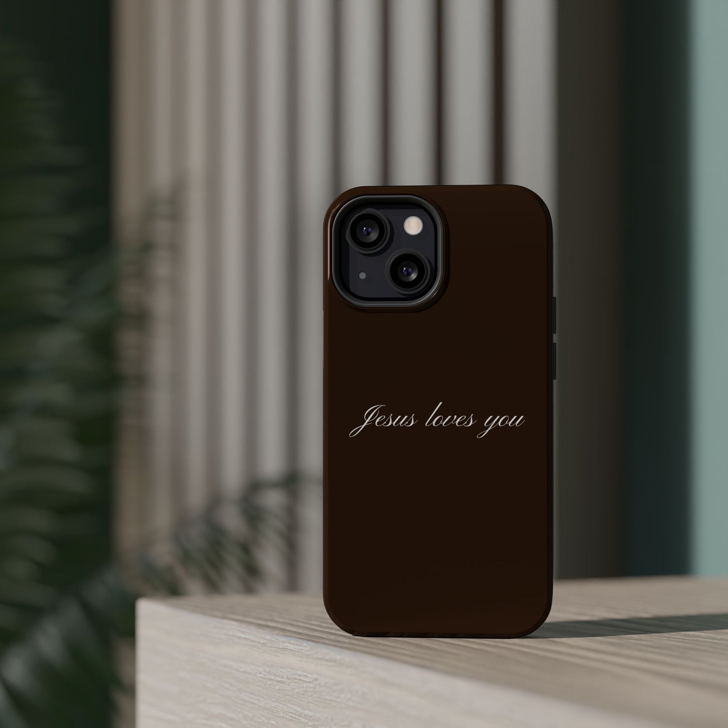 Jesus loves you Espresso MagSafe Phone Case
