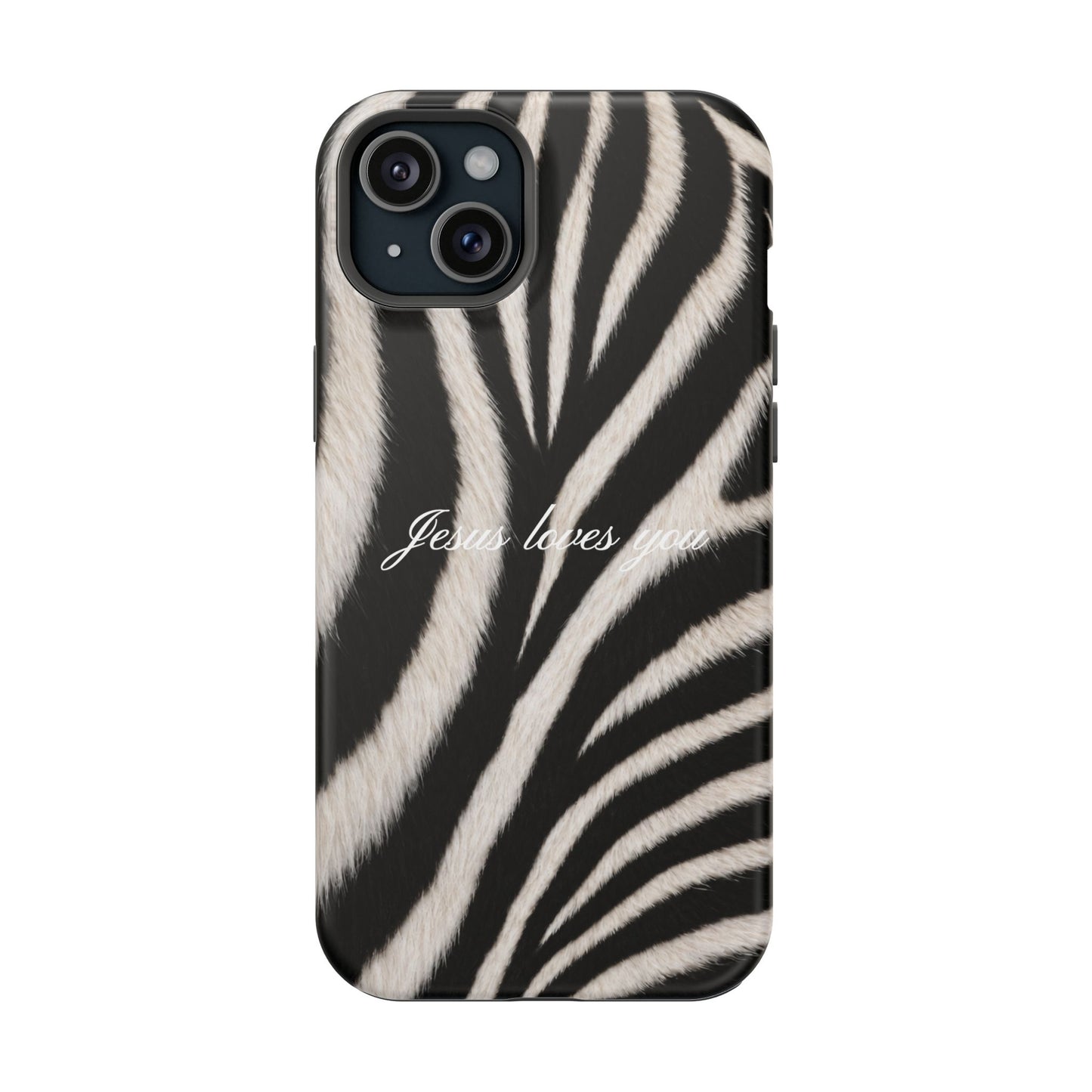 Jesus loves you Zebra MagSafe Phone Case