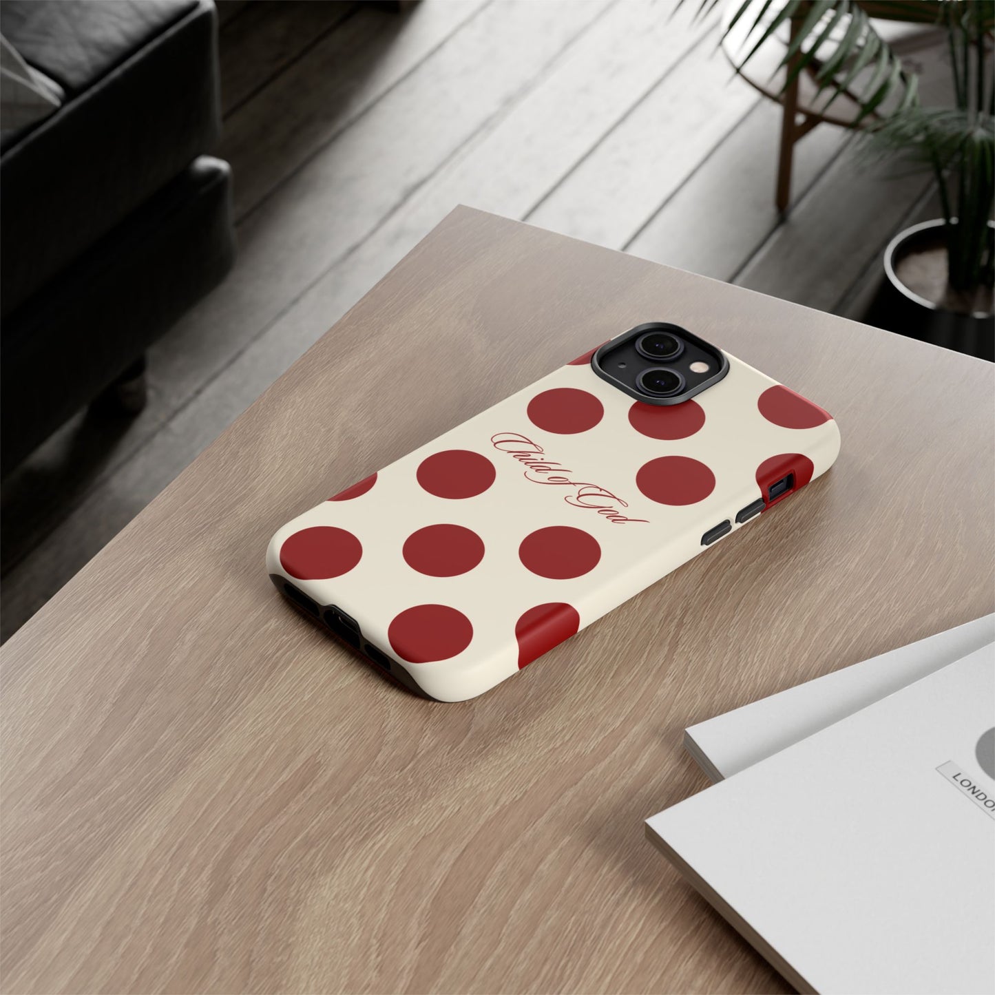 Child of God Red and Créame Phone Case