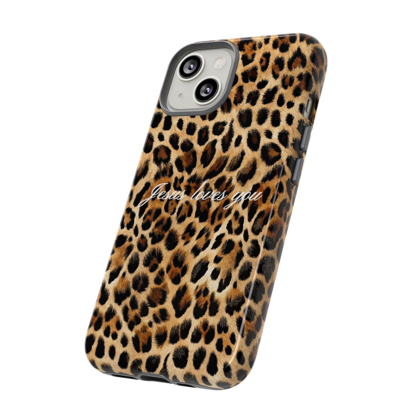 Jesus Loves You Leopard Phone Case