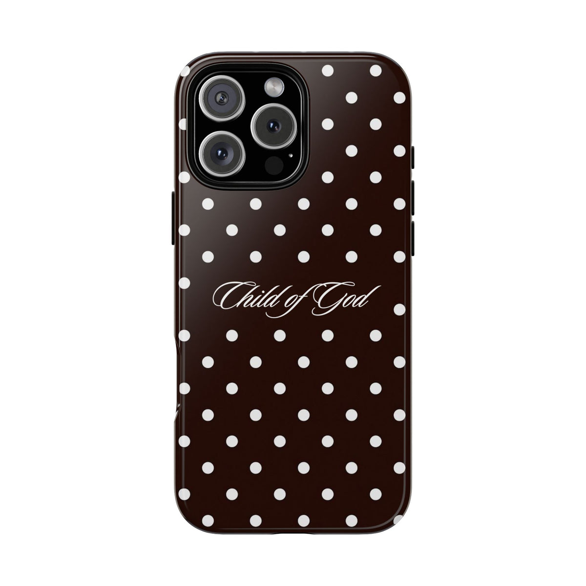 Child of God Espresso Polka Dot Phone Case