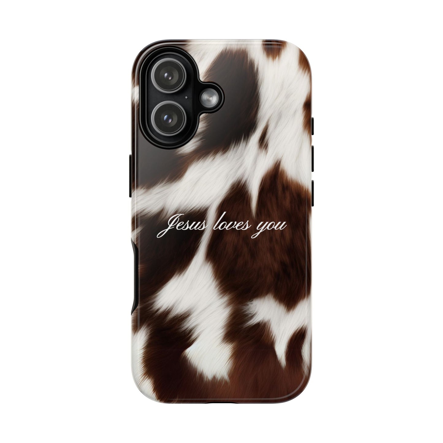 Jesus loves you Cow Phone Case