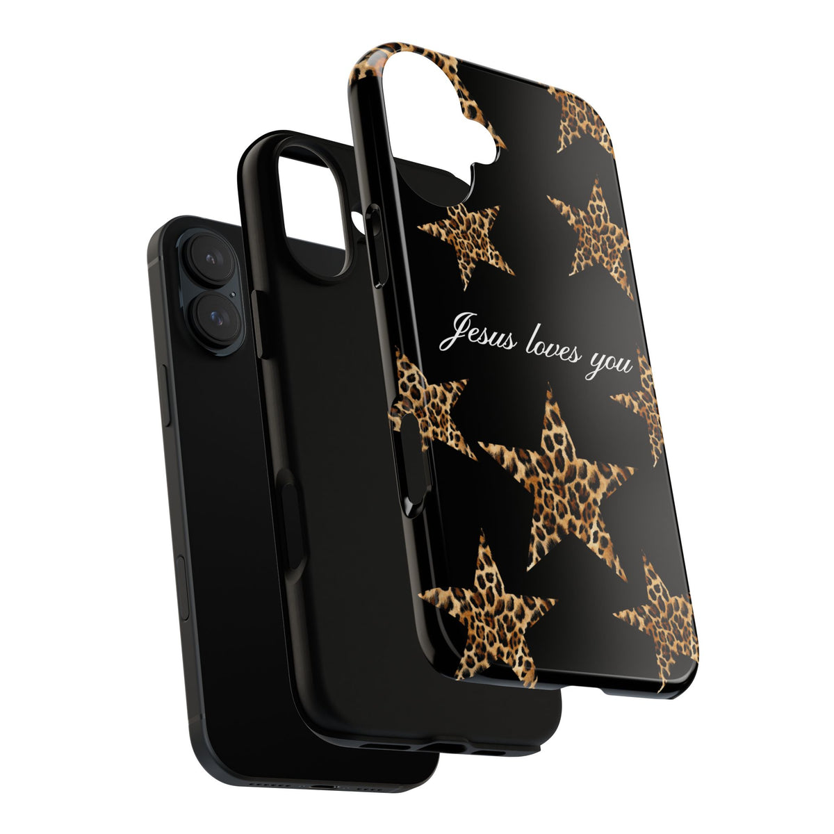 Jesus loves you Leopard Star phone case