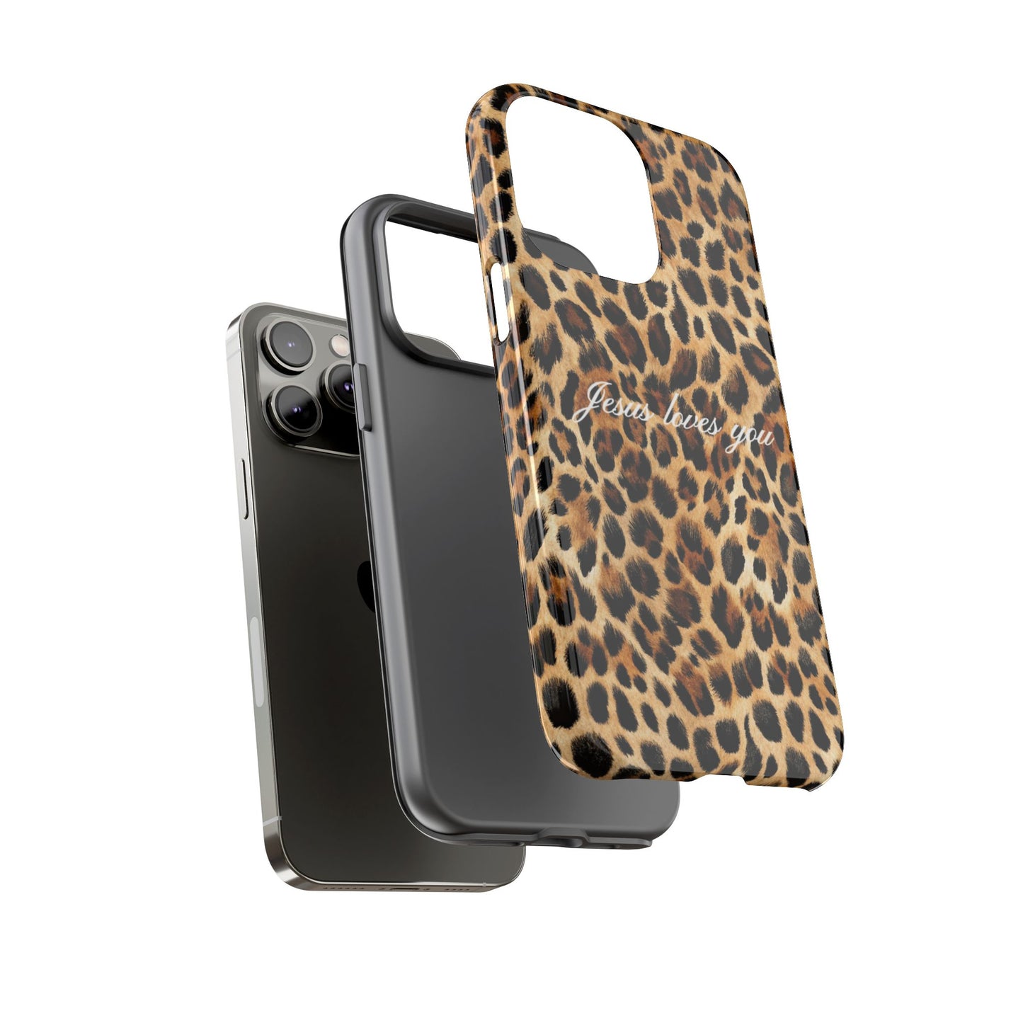 Jesus Loves You Leopard Phone Case