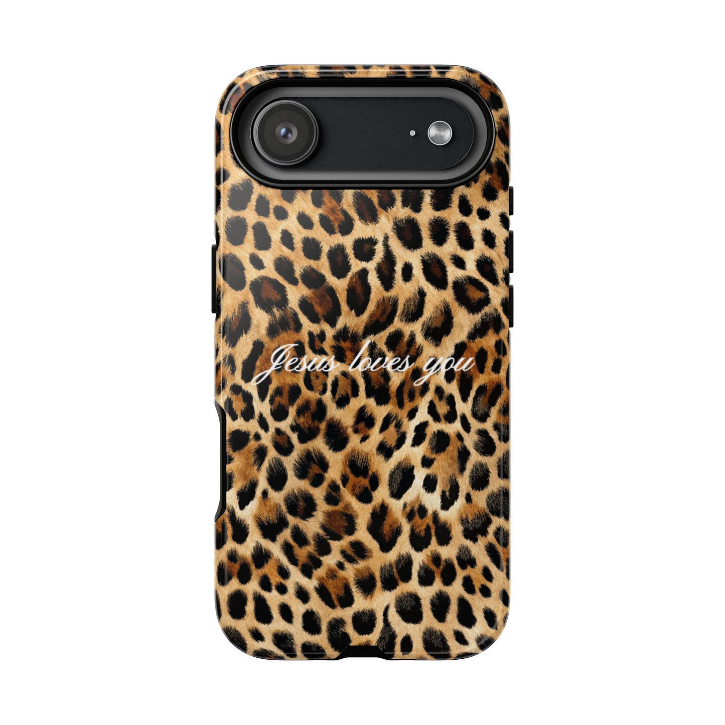 Jesus Loves You Leopard Phone Case